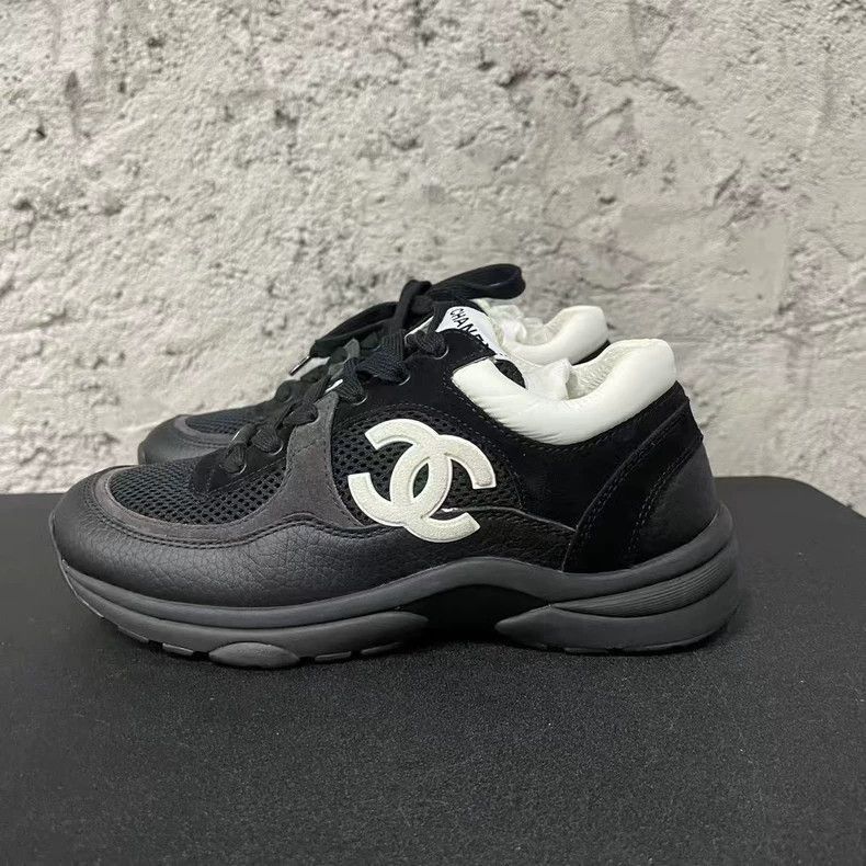 Chanel Chanel Black and White Sneakers Size US 7 / EU 40 - 2 Thumbnail