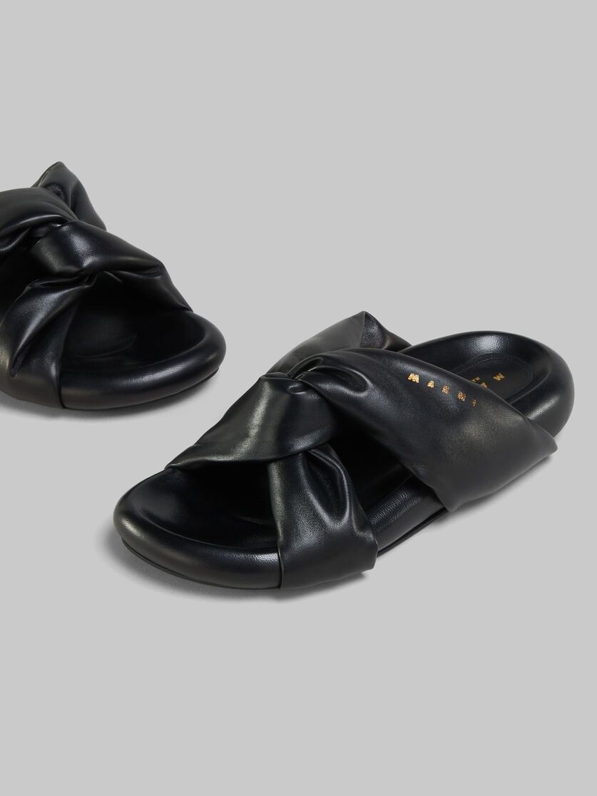 Marni oc11z0525 Twisted Leather Bubble Sandal in Black Size US 5 / IT 35 - 5 Thumbnail