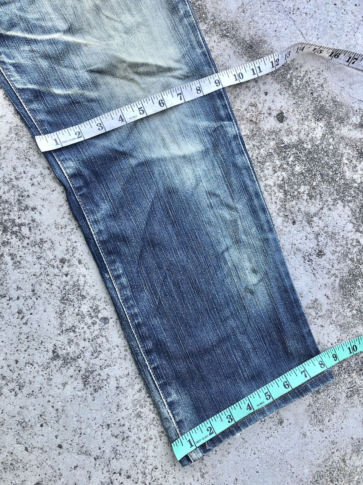 Japanese Brand EDWIN 503 LIGHT FLEX DISTRESSED DENIM Size US 32 / EU 48 - 13 Thumbnail