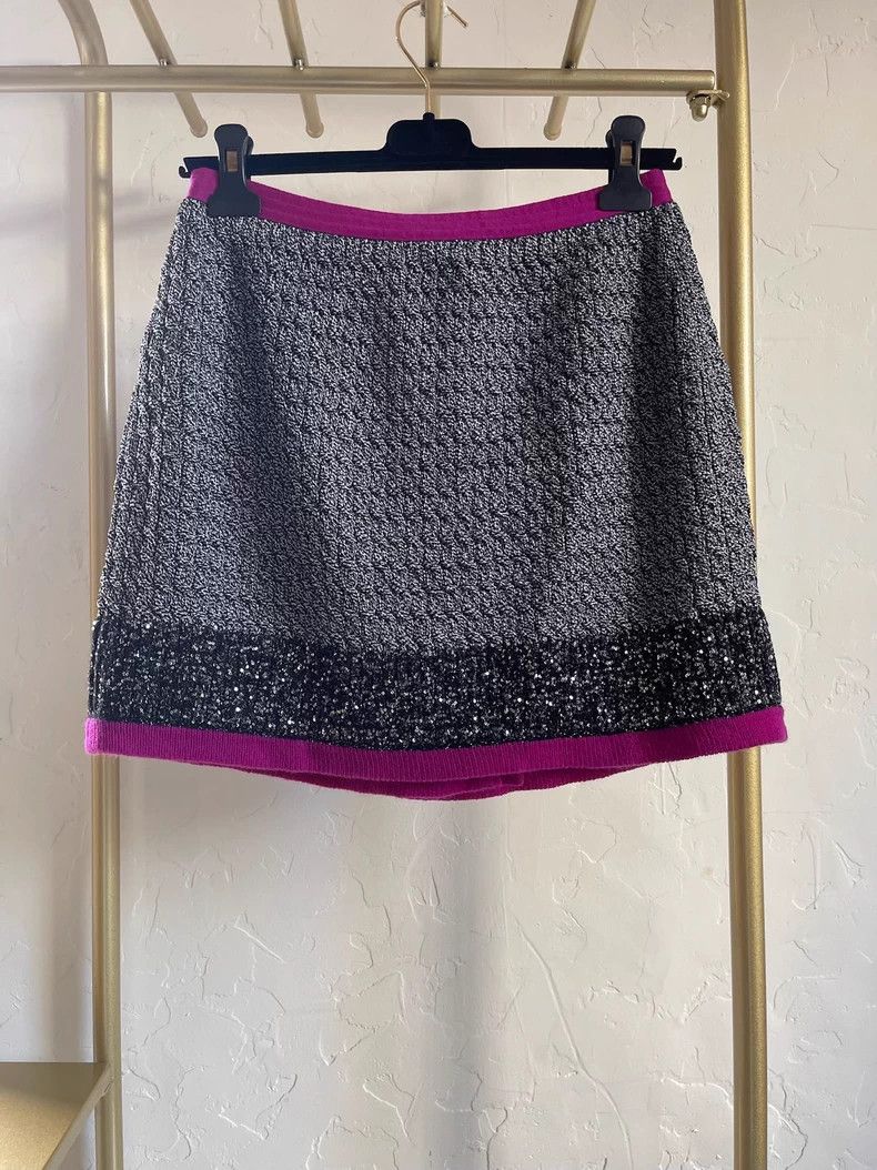 Chanel Chanel 21k purple grey skirt Size 25" / US 0 / IT 36 - 3 Thumbnail