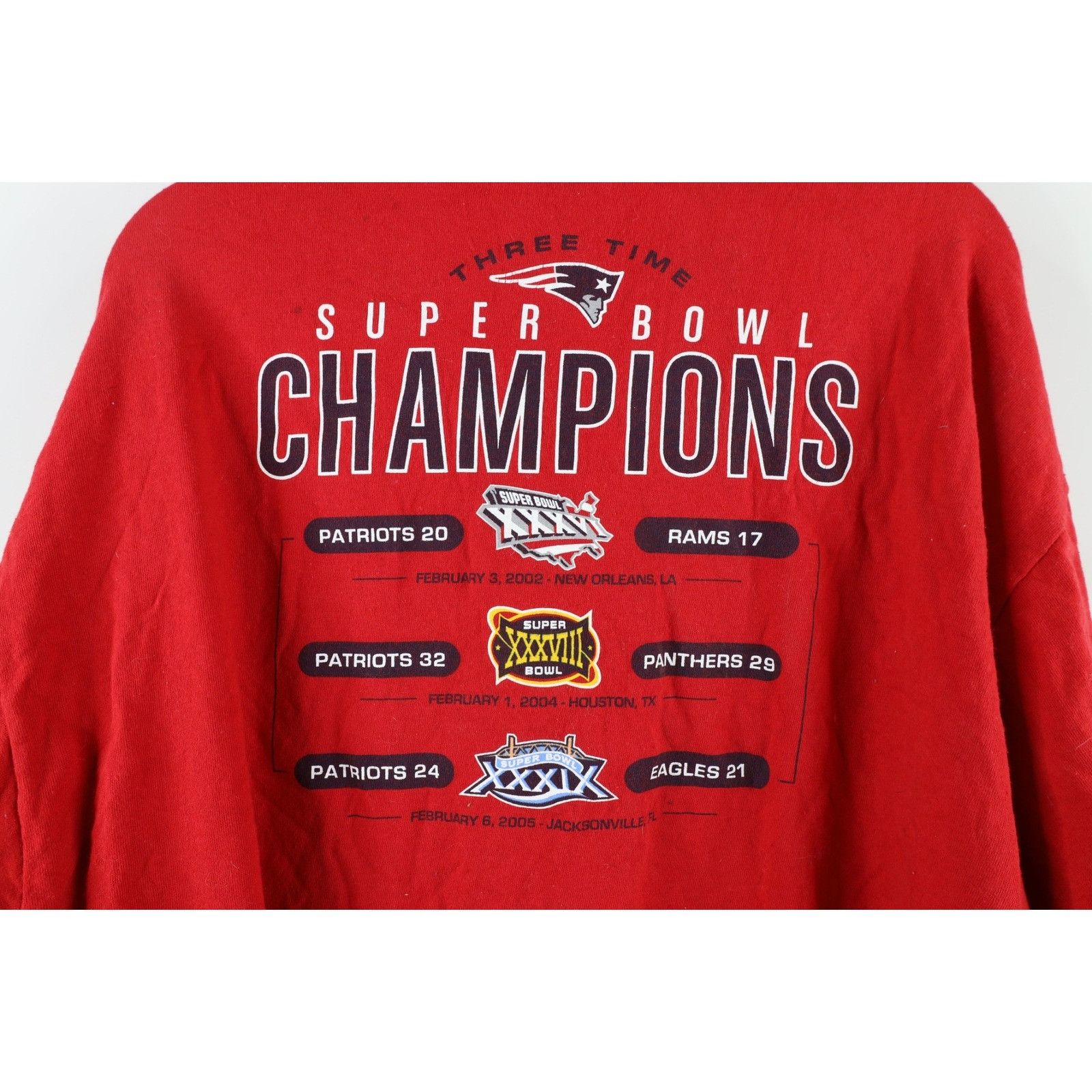 Reebok Vintage Y2K 2004 Reebok New England Patriots T-Shirt Size US L / EU 52-54 / 3 - 11 Thumbnail