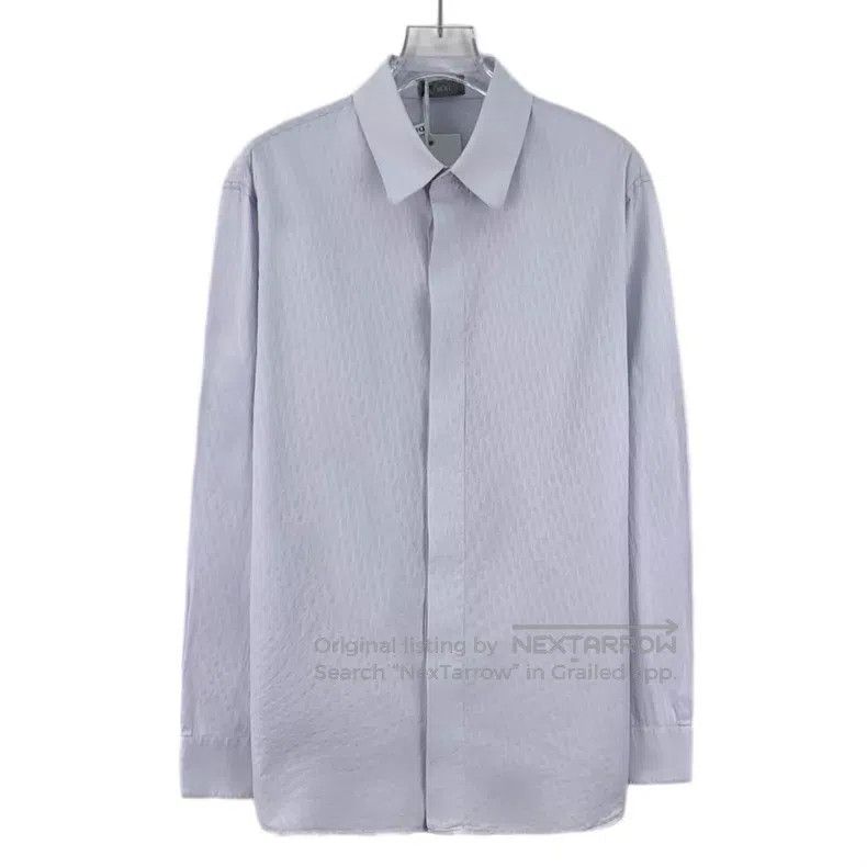 Dior Dior Size 39 Light blue logo dark pattern full print cotton Size US XXS / EU 40 - 1 Thumbnail