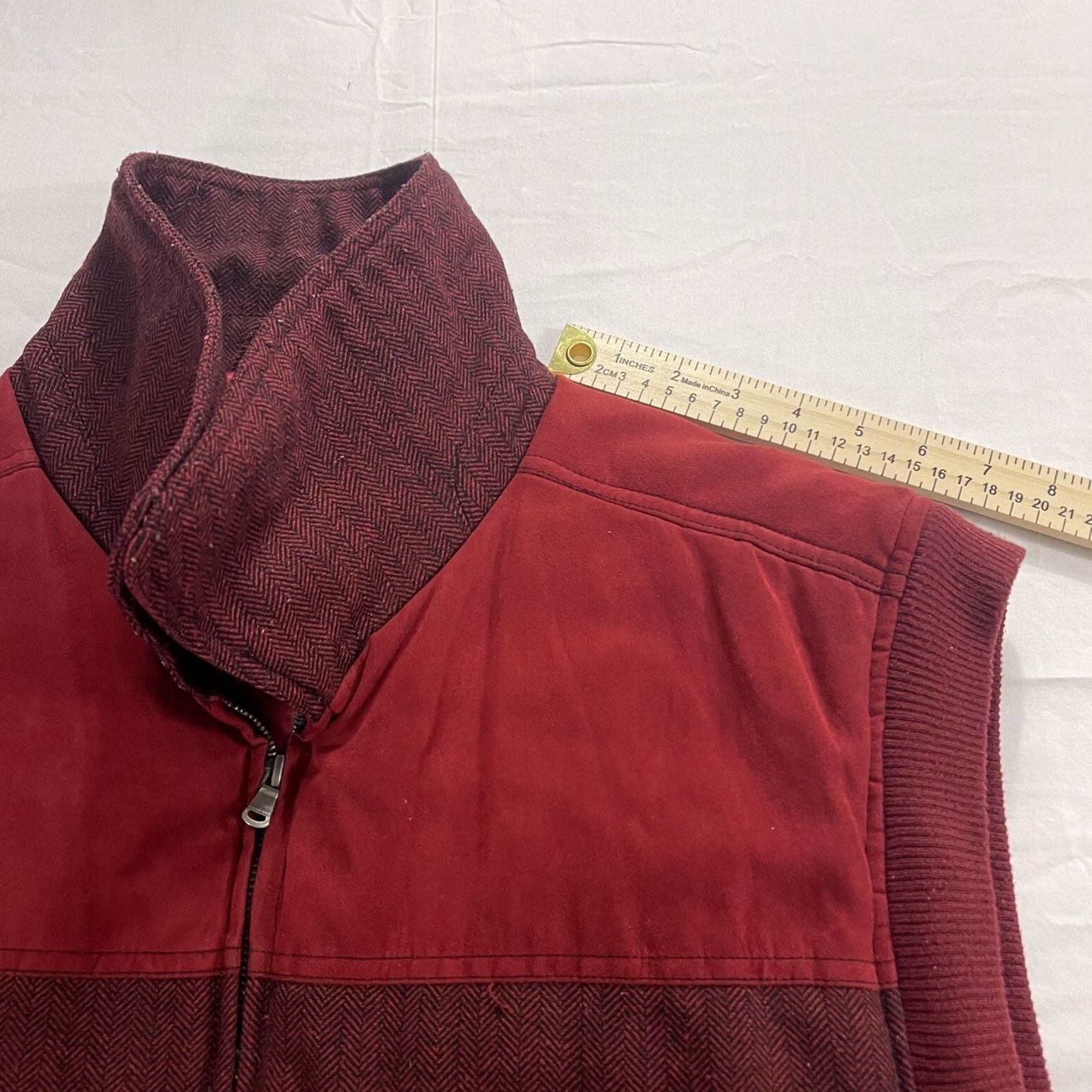 Vintage VINTAGE Imperious 2XL Vest Full Zip Quilted Lining Red Maroon Shirt Mens Size US XXL / EU 58 / 5 - 7 Thumbnail