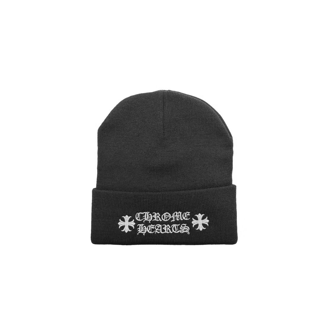 Chrome Hearts Chrome Hearts Cross Embroidered Black Beanie Size ONE SIZE - 1 Thumbnail