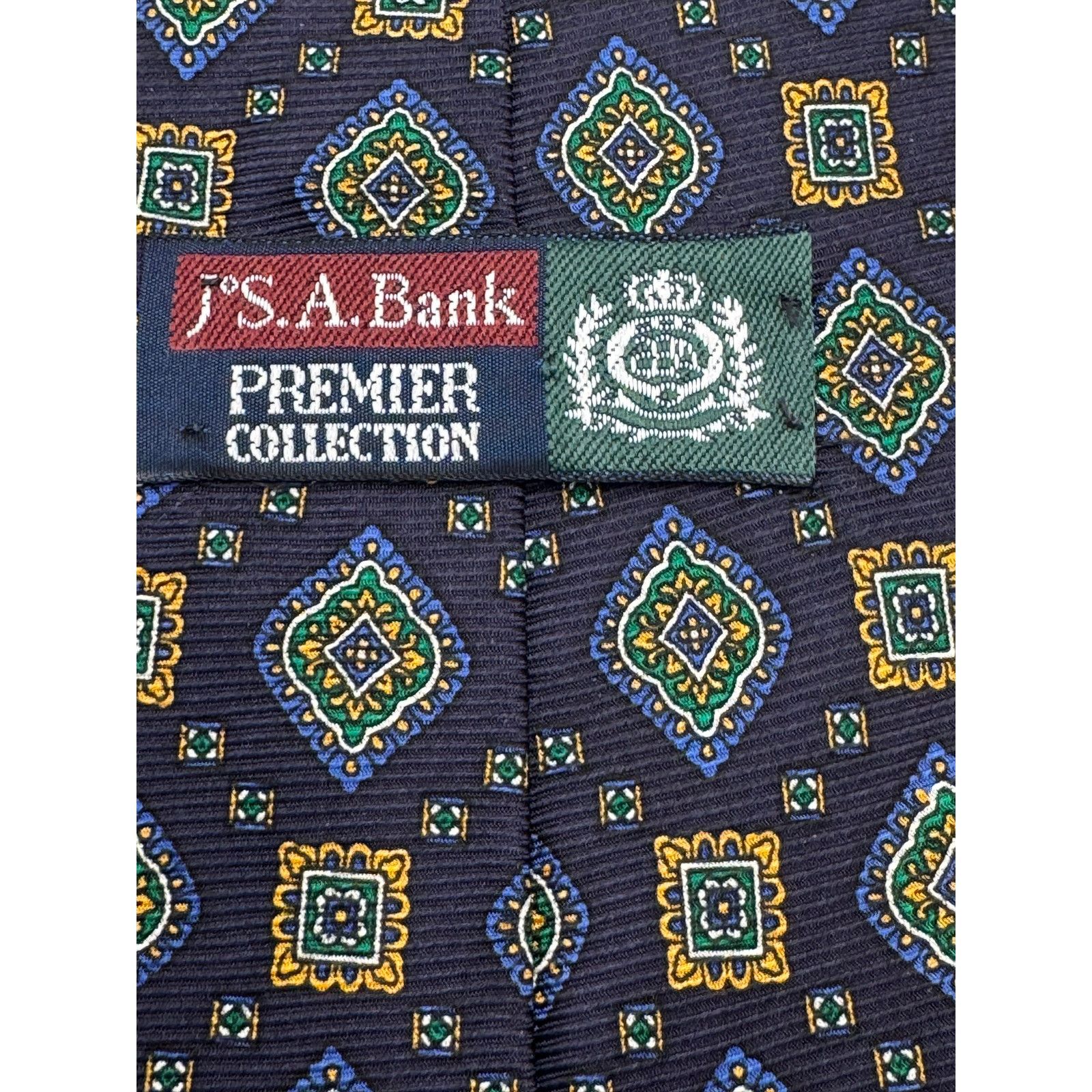 Jos. A. Bank Jos A Bank Premier Collection Mens Silk Tie Navy Size ONE SIZE - 6 Thumbnail