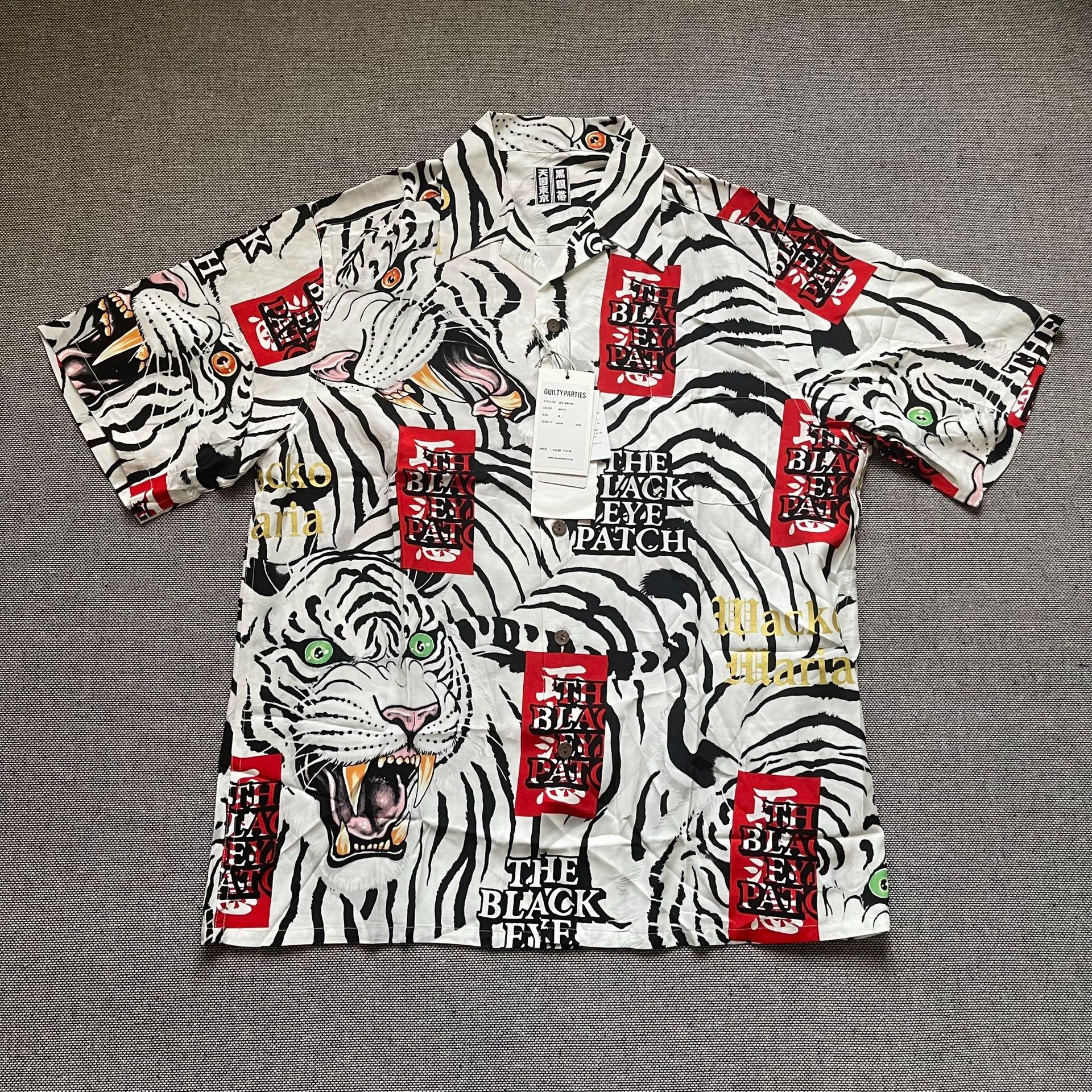 Wacko Maria Wacko Maria x Tim Lehi White Tiger Hawaiian Shirt Size US M / EU 48-50 / 2 - 1 Thumbnail
