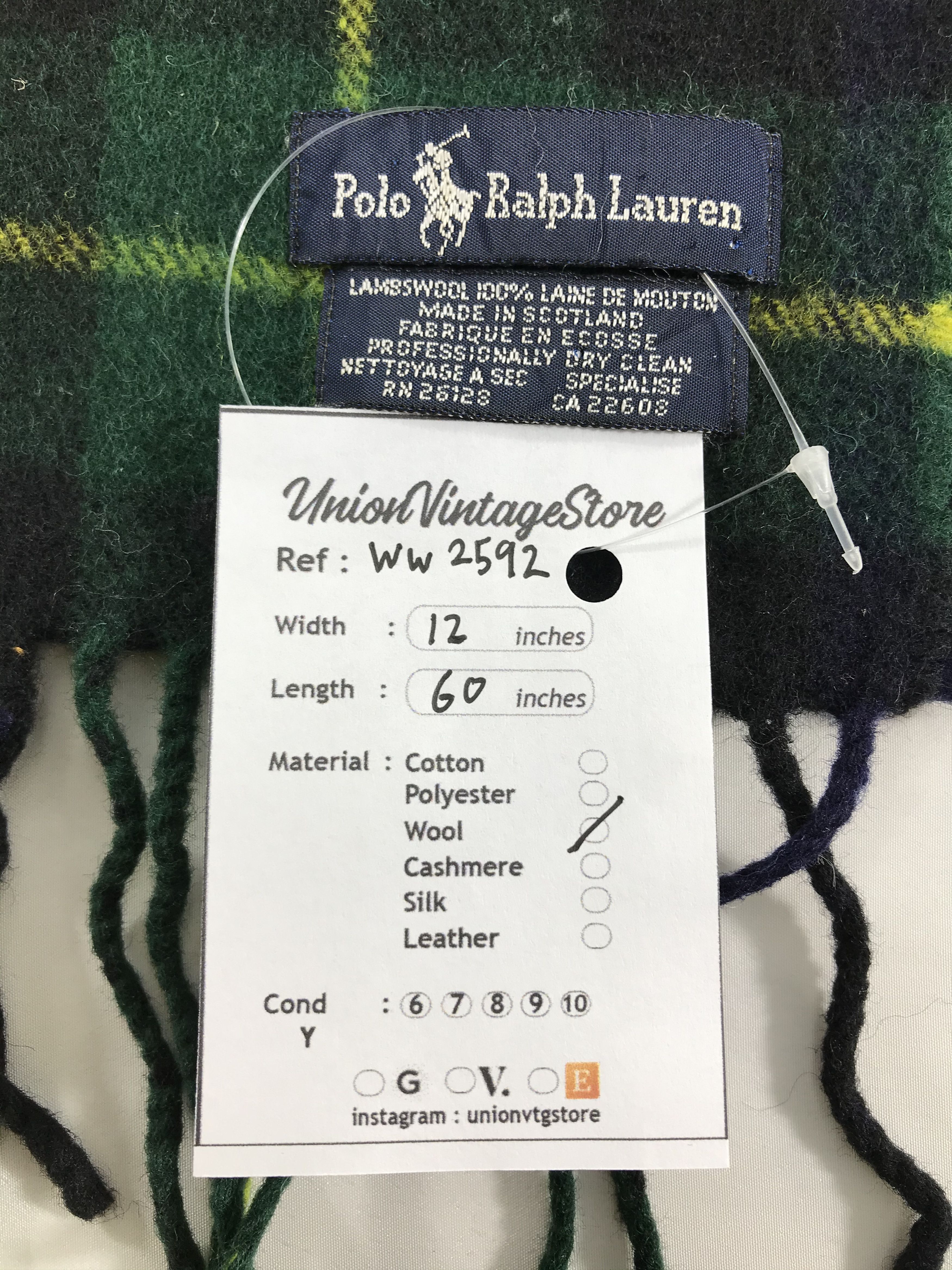 Polo Ralph Lauren × Vintage Polo Ralph Lauren Scarf / Muffler / Neckwear - WW2592 Size ONE SIZE - 5 Thumbnail