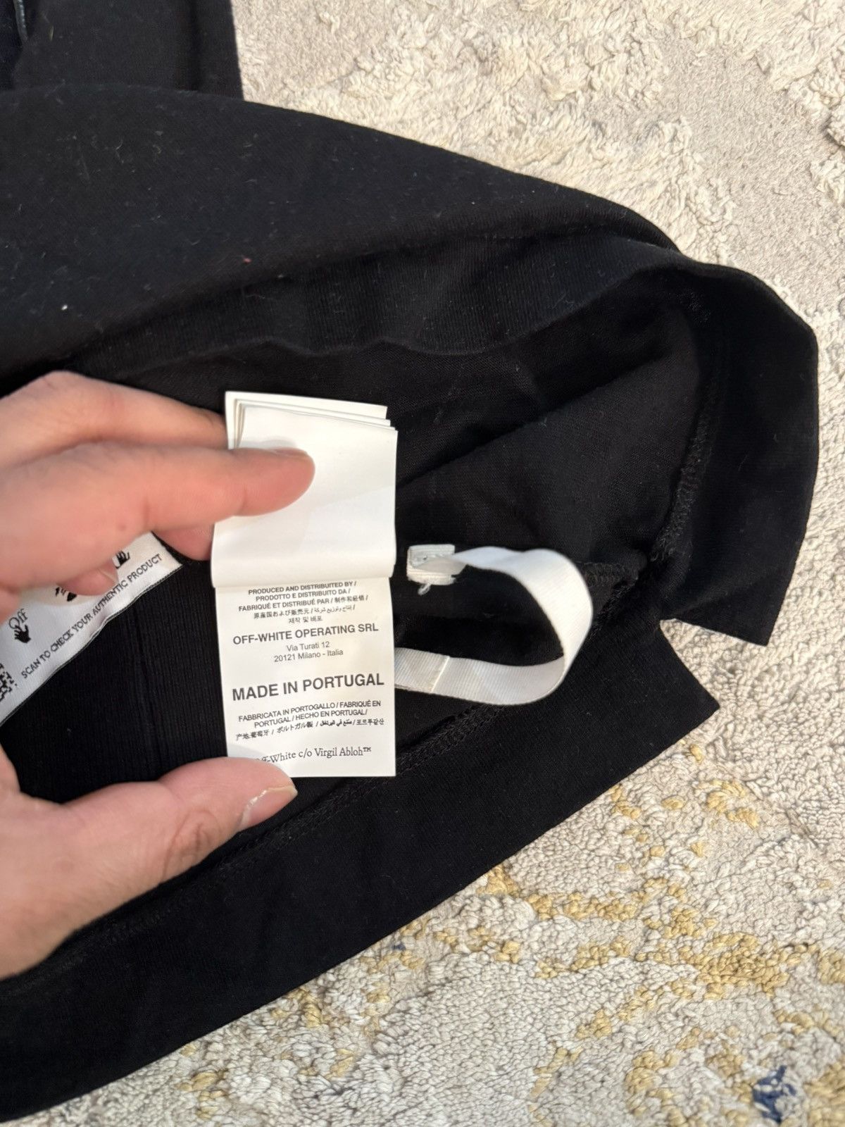 Off-White Offwhite black tshirt hoodie Size US XS / EU 42 / 0 - 5 Thumbnail
