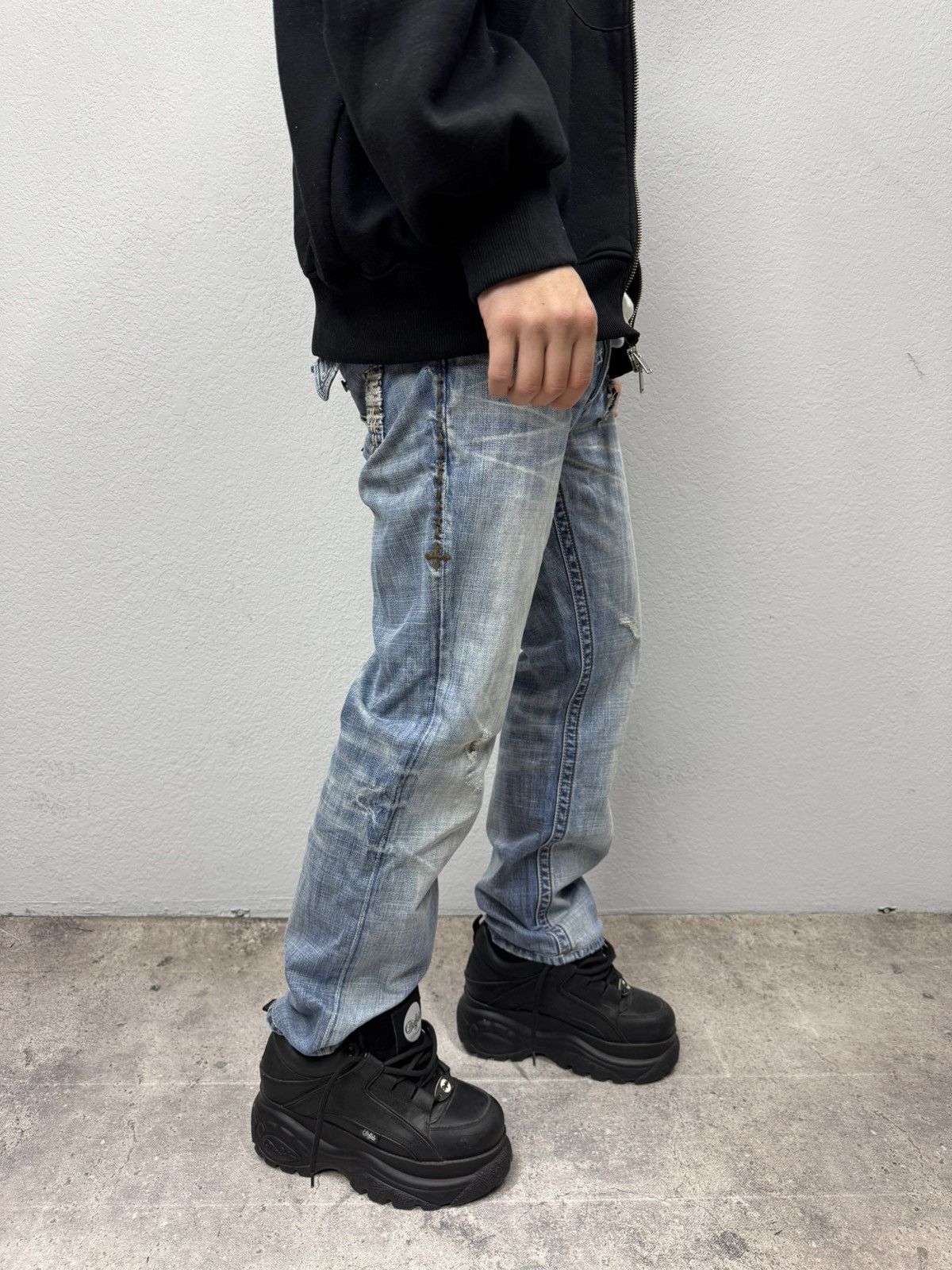 Affliction Vintage Affliction Cargo Bontage Pants y2K Gothic Kill Goa Size US 31 - 17 Thumbnail