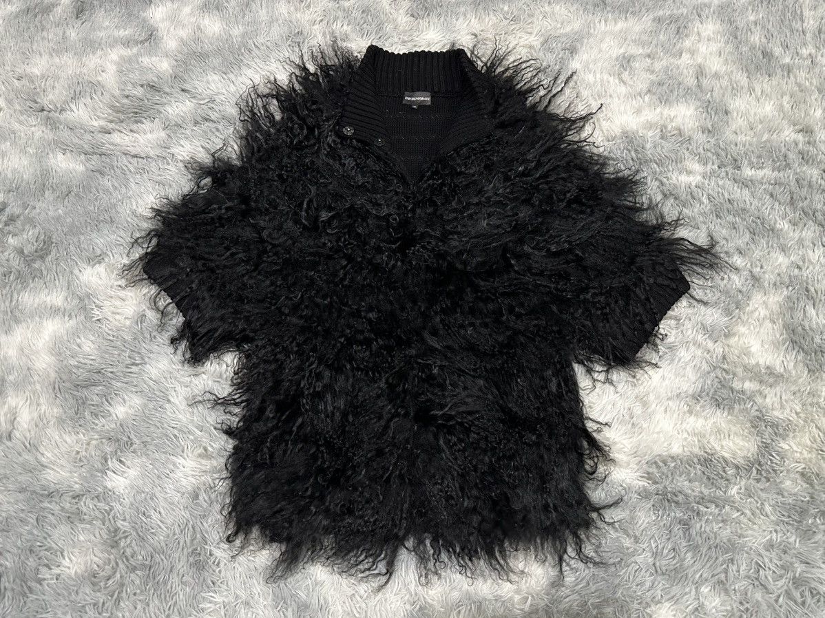 Emporio Armani 🔥Aw2010 Emporio Armani Mongolian Lamb Fur Short Sweater Size US M / EU 48-50 / 2 - 1 Thumbnail