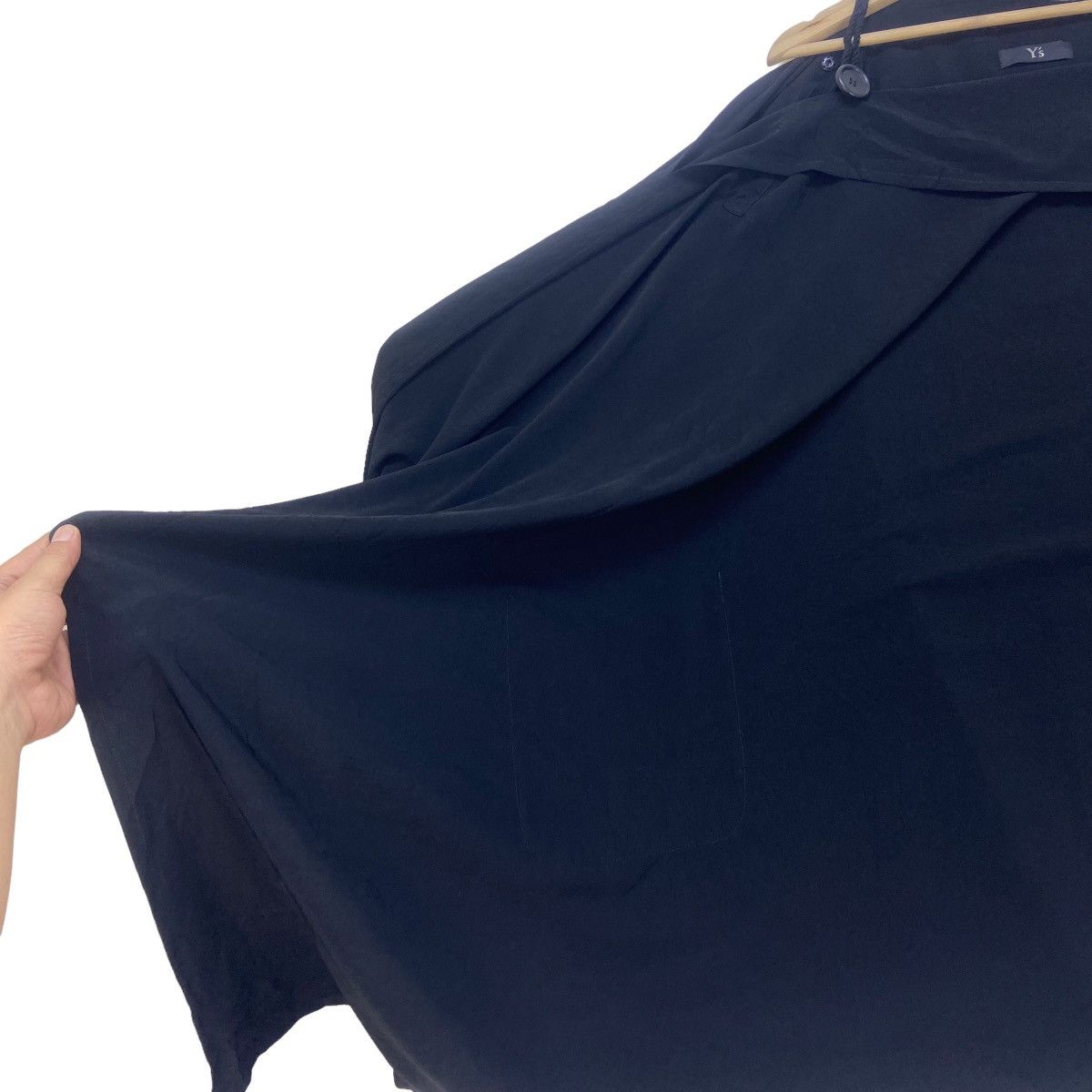 Y’s Yohji Yamamoto Gabardine Black Asymmetrical Cape