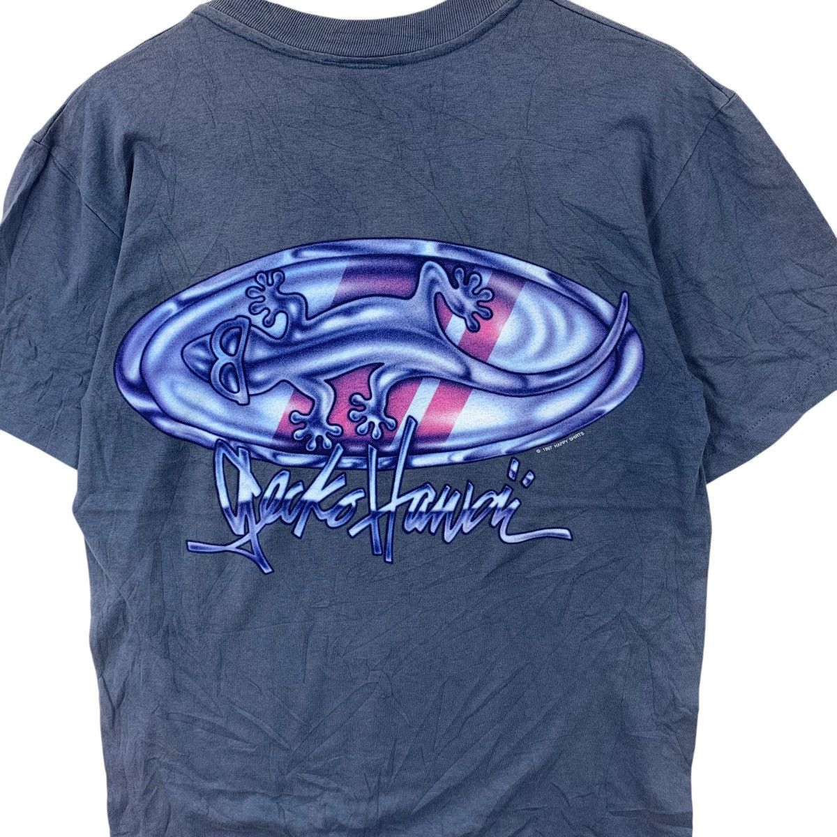 Vintage Vintage 1997 GECKO HAWAII SURF Natural Sun Faded Tee Shirt Size US M / EU 48-50 / 2 - 6 Thumbnail