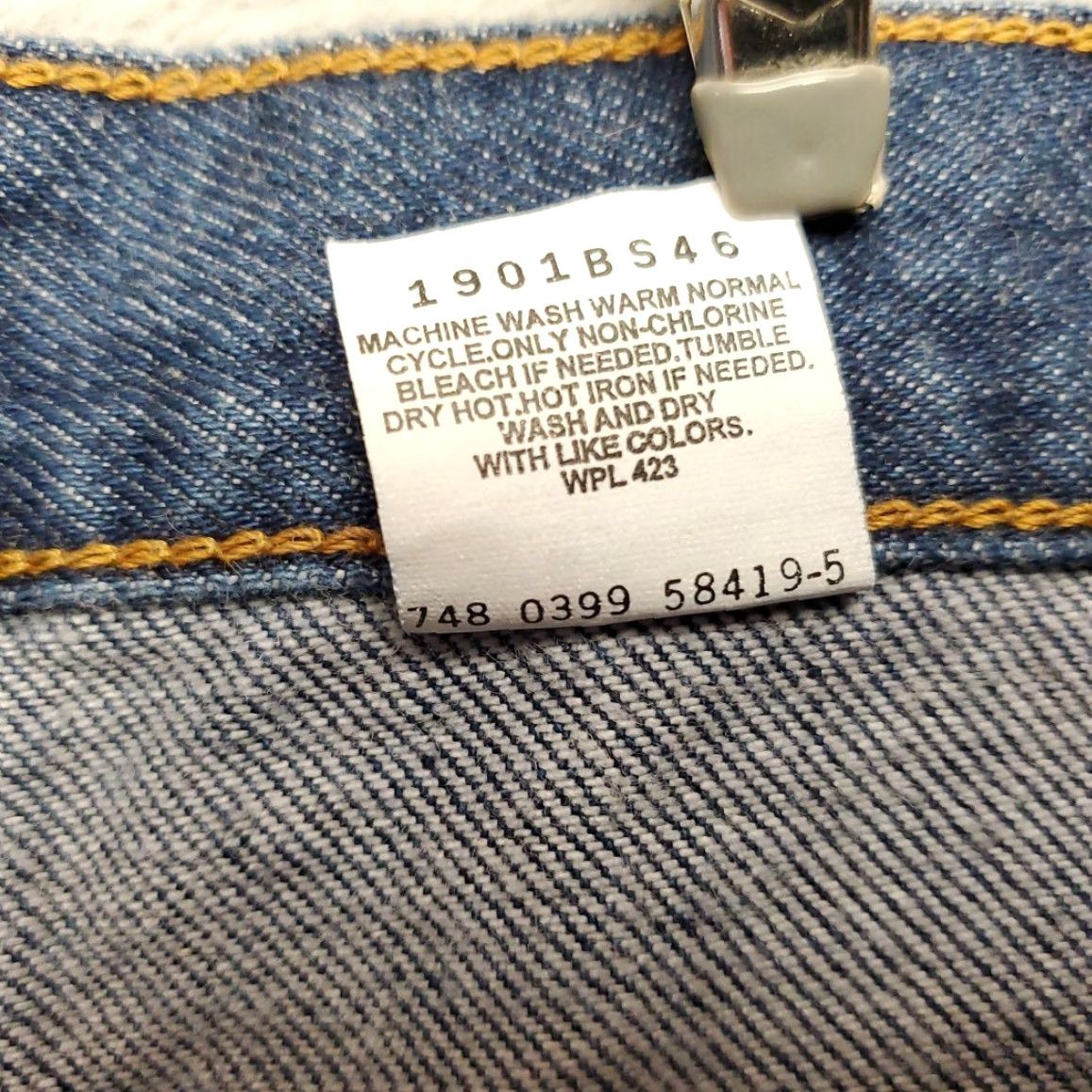 Denime VINTAGE Levis 550 Jeans Men 42x30 Blue Denim Relaxed Fit Straight 90s Y2k Mens Jeans Size US 42 / EU 58 - 5 Thumbnail