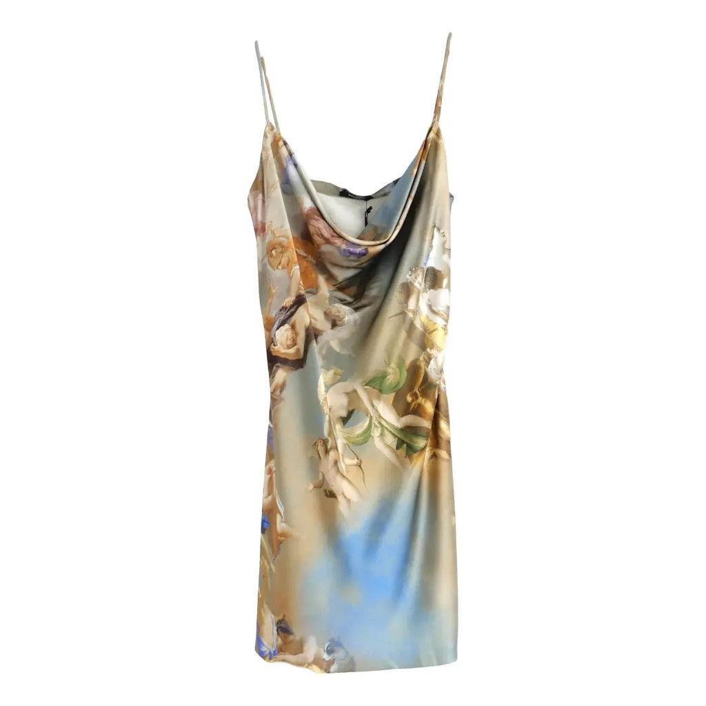 Balmain Balmain Sky Print Satin Mini Dress Size M / US 6-8 / IT 42-44 - 1 Thumbnail