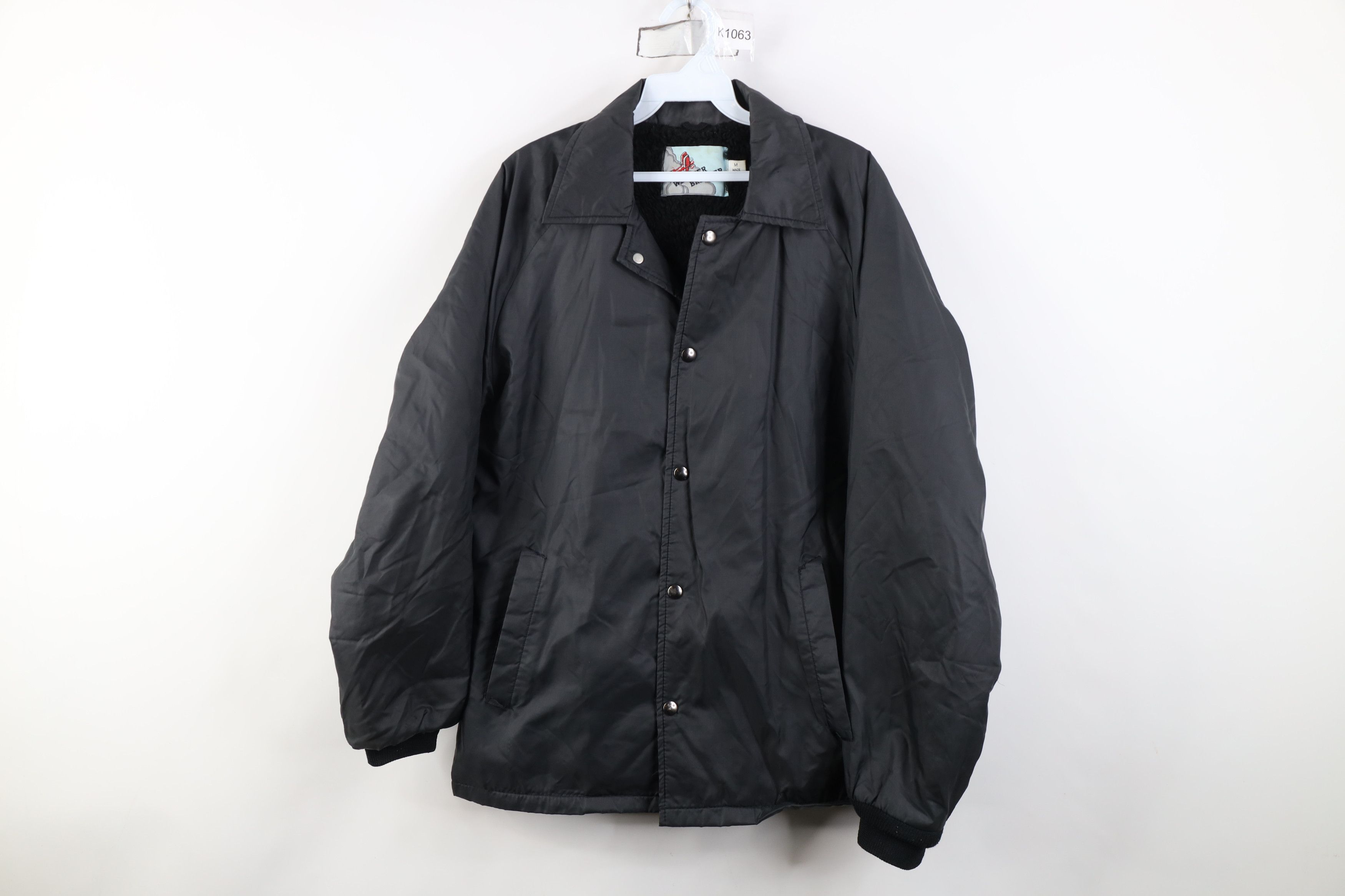Vintage Vintage 70s Streetwear Lined Coach Coaches Jacket Black USA Size US M / EU 48-50 / 2 - 1 Thumbnail