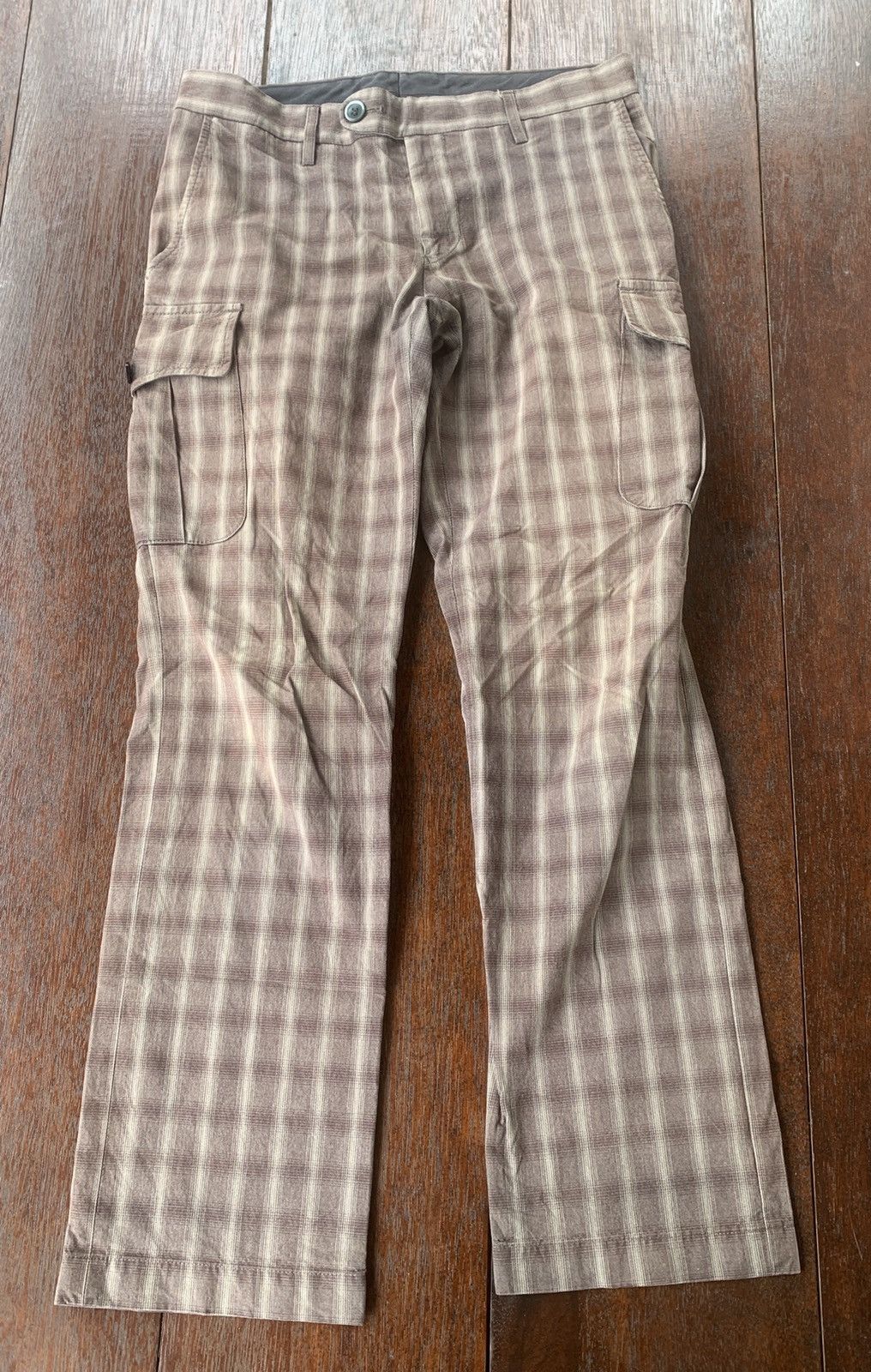 Issey Miyake × Tete Homme Tete Homme Japan brown tartan cargo pants Size US 34 / EU 50 - 1 Thumbnail