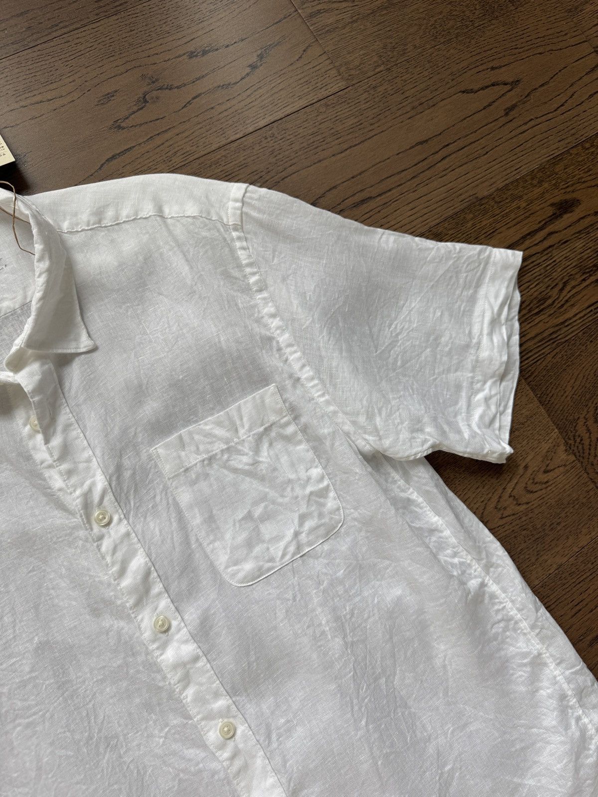 Muji MUJI Japan Mens Natural Linen Minimal Basic Summer Shirt Size US L / EU 52-54 / 3 - 7 Thumbnail