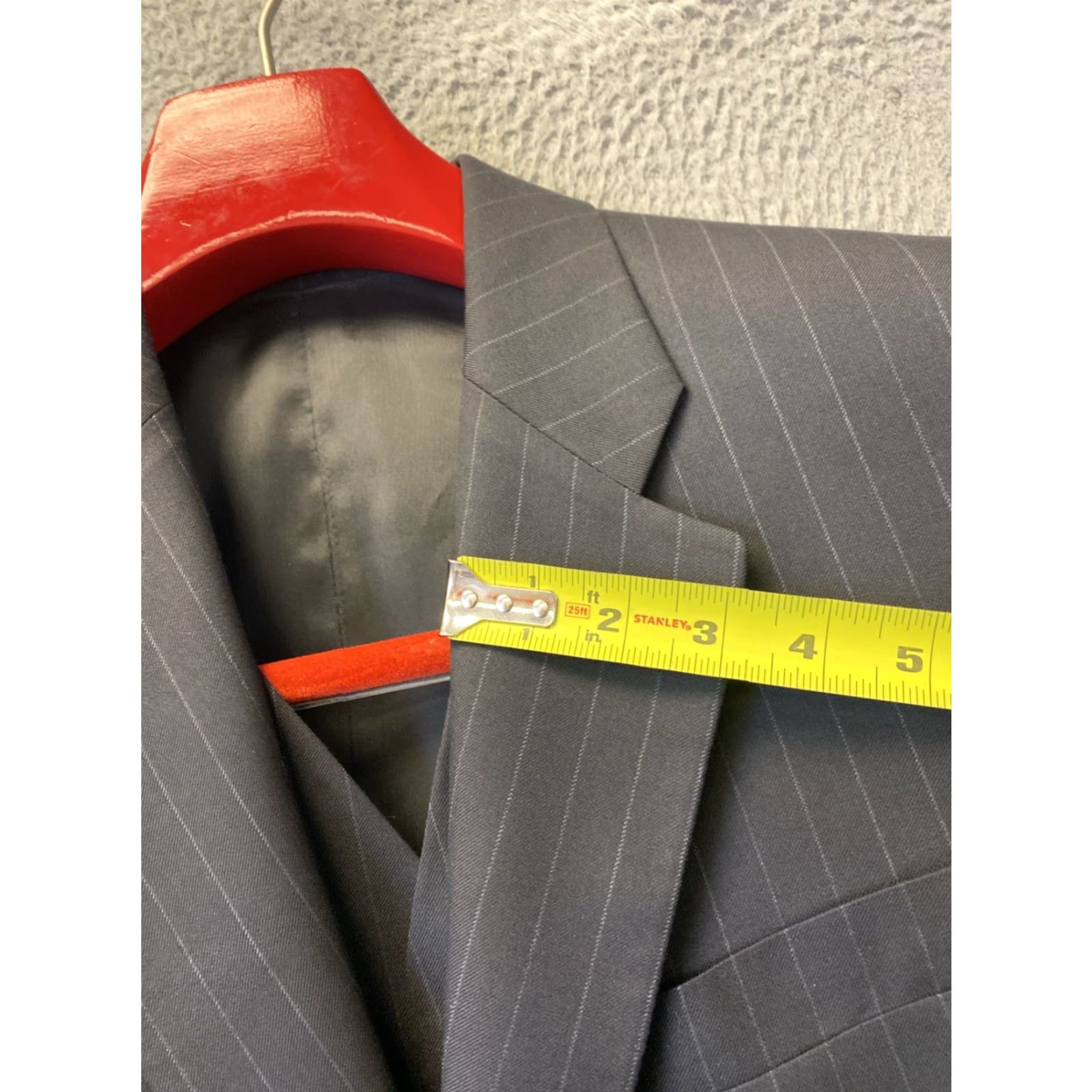 Ralph Lauren VINTAGE Polo Ralph Lauren 3 Piece Suit Men 42S Black Wool Pinstripe 3-Piece Canada Size US XL / EU 56 / 4 - 7 Thumbnail