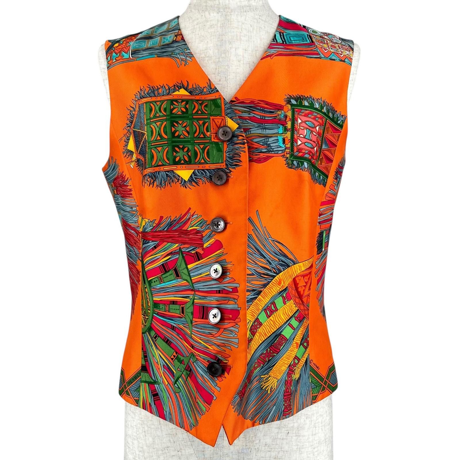 Hermes Hermes Hermes Silk Top Textile Tops DUTY FREE for USA Size ONE SIZE - 1 Thumbnail