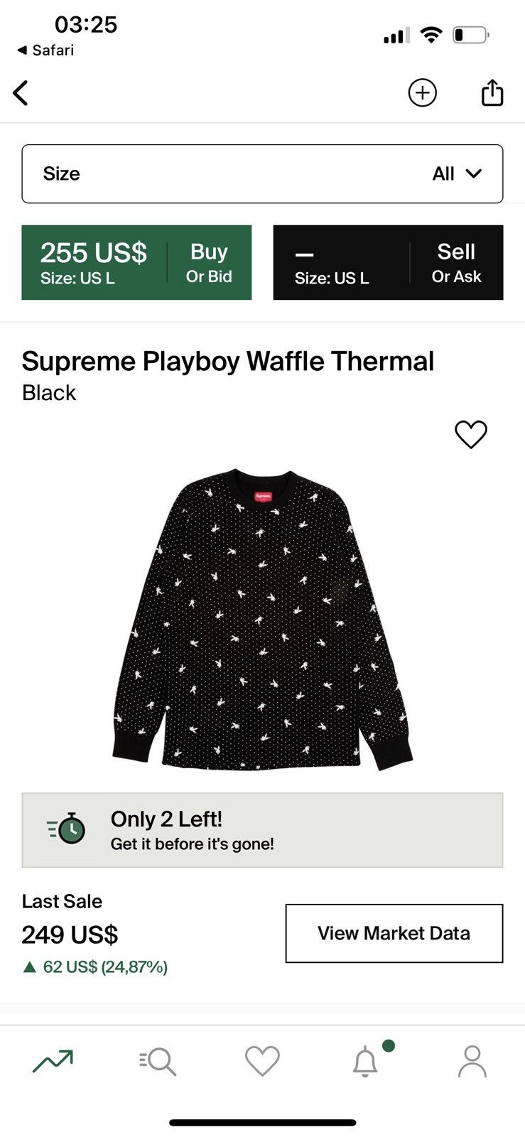 Supreme FW17 Supreme Playboy Waffle Thermal Size US M / EU 48-50 / 2 - 4 Thumbnail