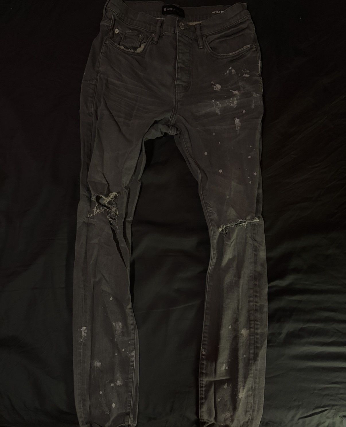 Purple Brand Purple paint splatter jeans Size US 30 / EU 46 - 1 Thumbnail