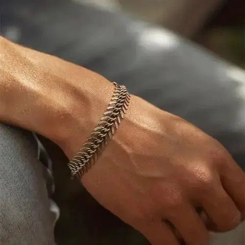 Jewelry × Vintage Fish Bone Thorn Men Bracelet Size ONE SIZE - 1 Thumbnail