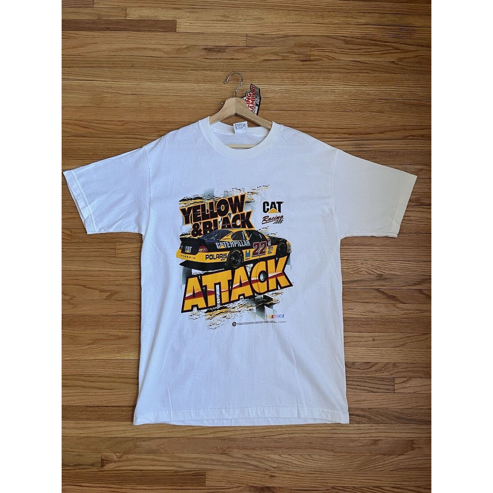 NASCAR VINTAGE NASCAR CAT POLARIS WARD BURTON #22 GRAPHIC TEE 90S Size US L / EU 52-54 / 3 - 2 Thumbnail