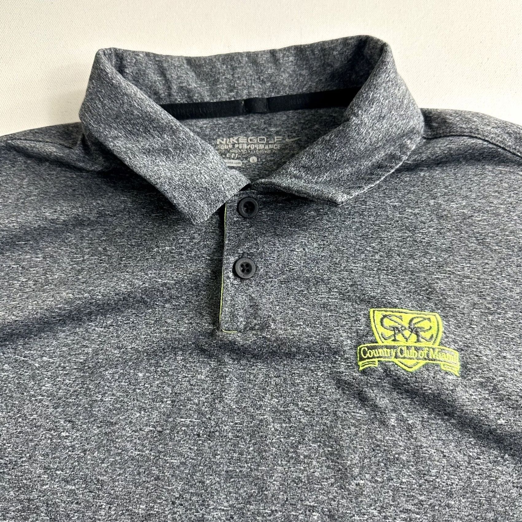 Nike Nike Shirt Mens L Gray Golf Tour Performance Polo Country Club Miami Size US L / EU 52-54 / 3 - 5 Thumbnail