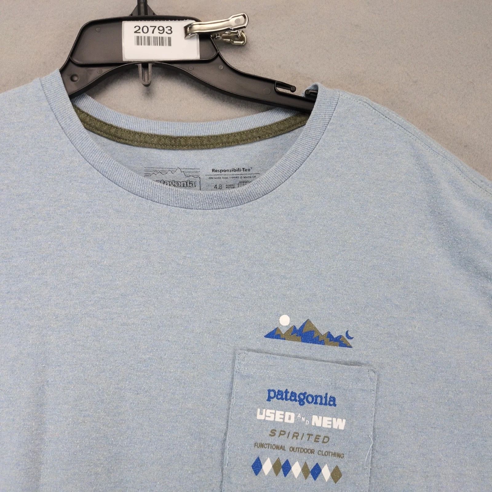 Patagonia Patagonia Blue Pocket Short Sleeve T-Shirt Mens XXL Spirited Size US XXL / EU 58 / 5 - 8 Thumbnail