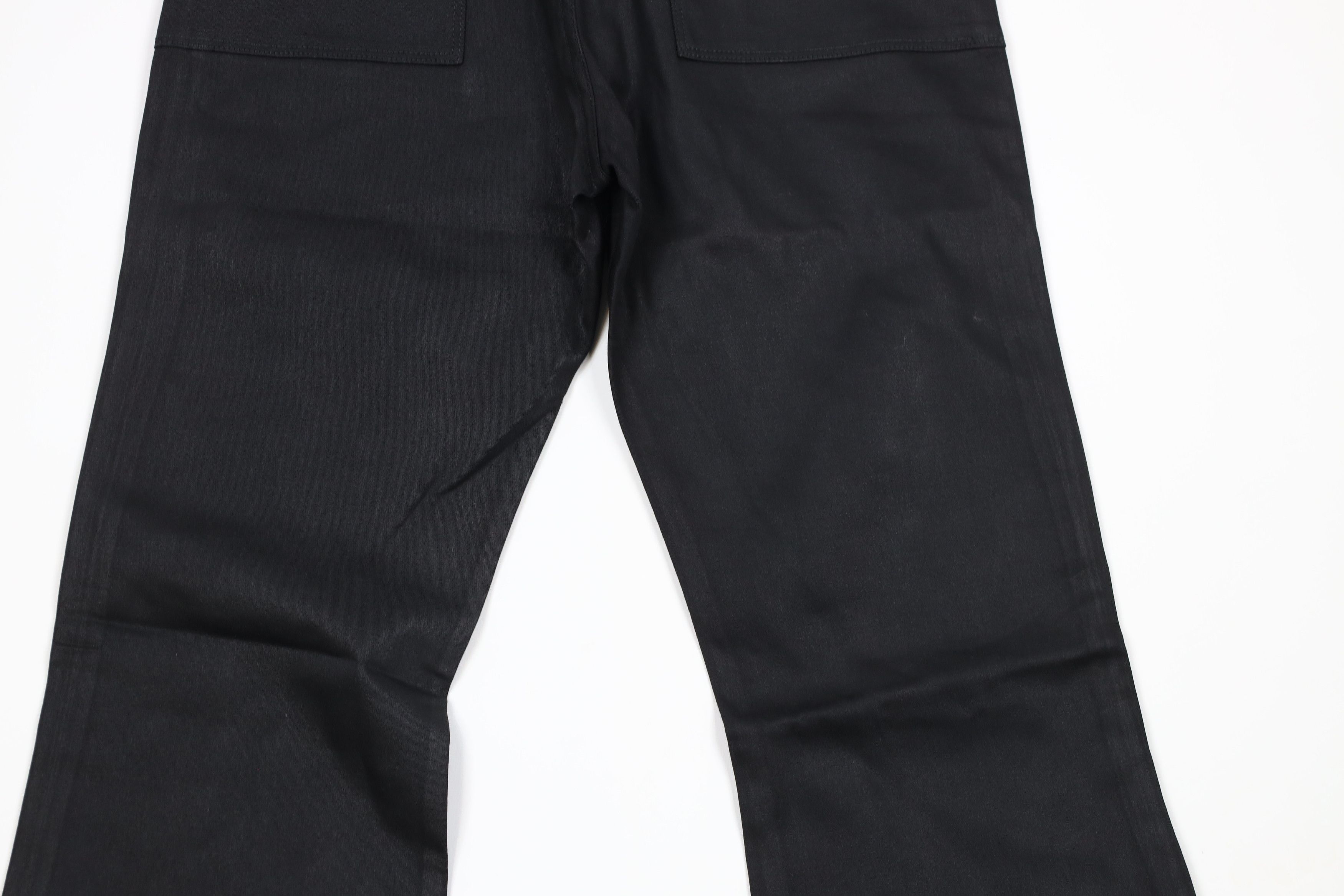 Vintage × Von Dutch Deadstock Vintage Y2K Von Dutch Wide Leg Flared Jeans Black Size 31" - 9 Thumbnail