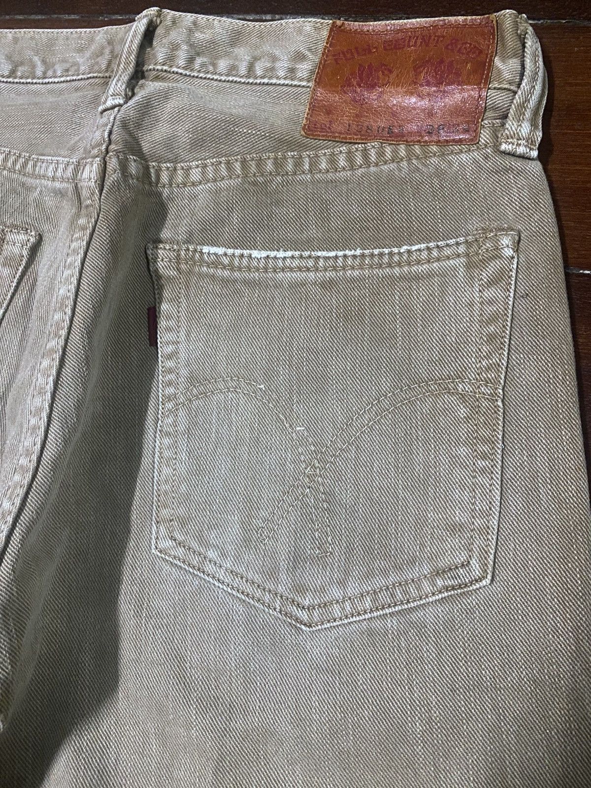 Full Count & Co. Rare fullcount 1280 k slim Straight Denim Jeans brown faded Size US 29 - 16 Thumbnail