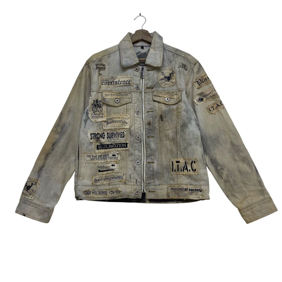 In The Attic Skull Prisoners Punk Street Fashion Distressed Denim Trucker Size US S / EU 44-46 / 1 - 1 Thumbnail