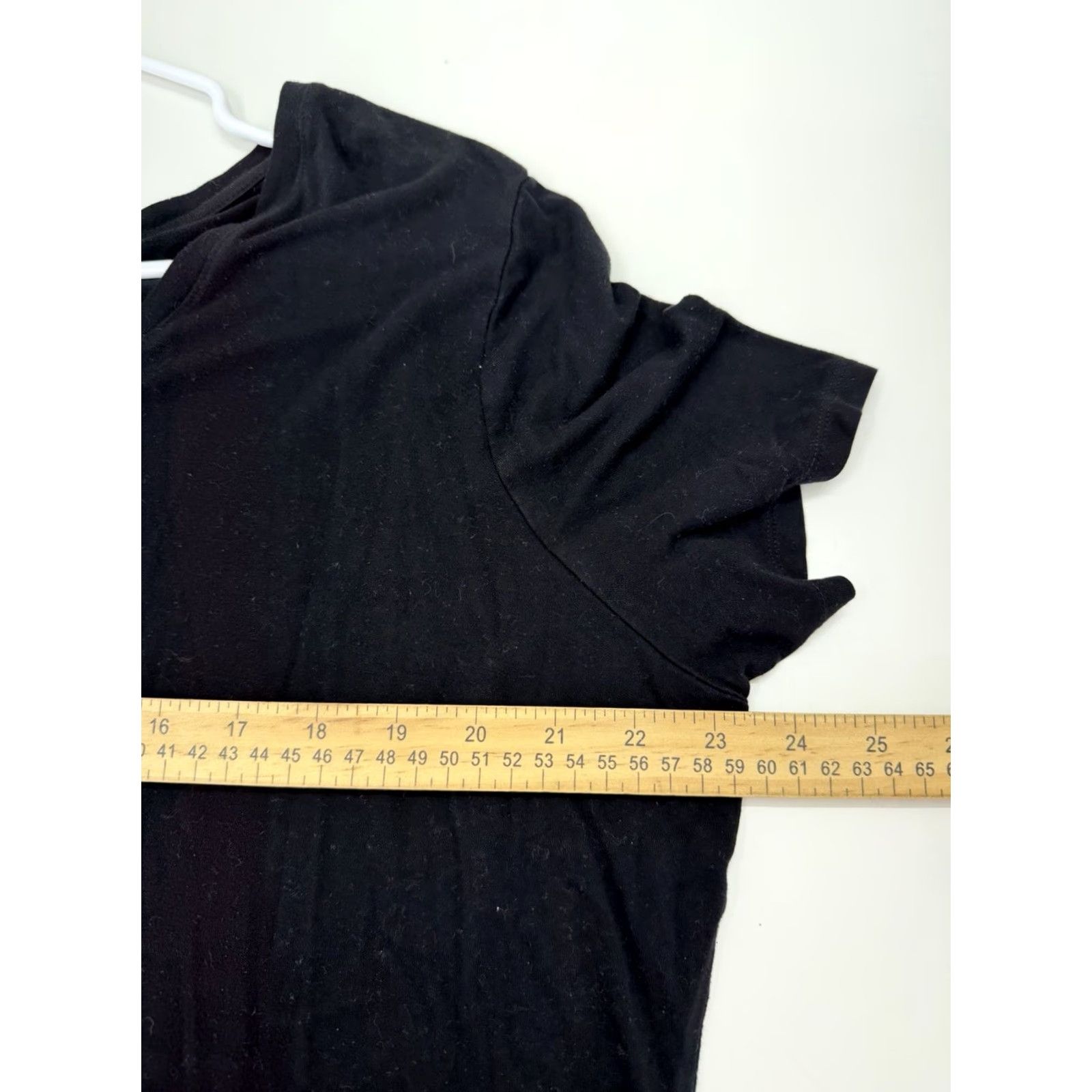 Old Navy VINTAGE Old Navy Womens Shirt XXL Luxe Black Short Sleeve V-Neck Size XXL / US 16-18 / IT 52-54 - 6 Thumbnail