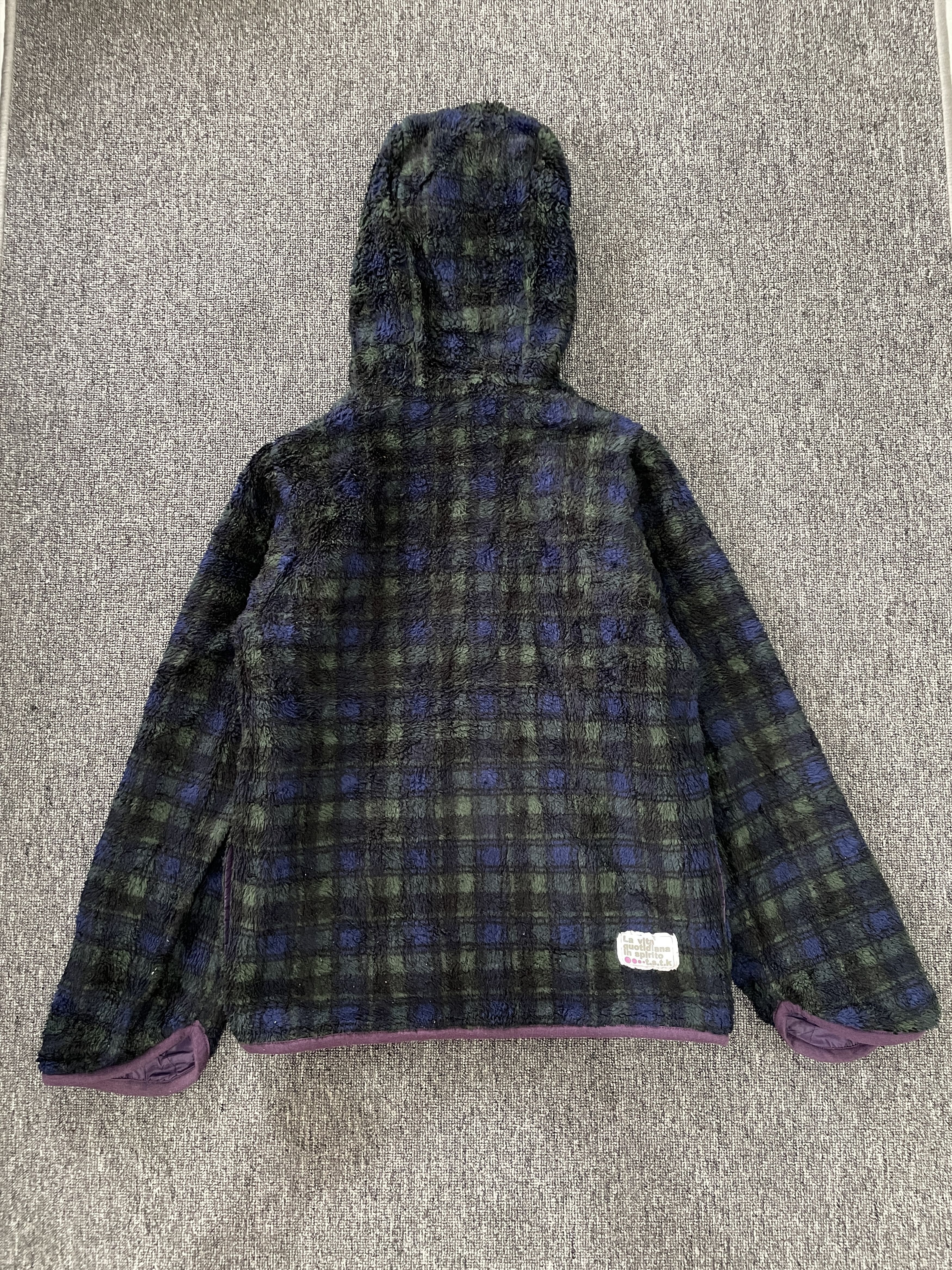 Japanese Brand Purple Diamond Quilted Reversible Hooded Puffy Jacket Size M / US 6-8 / IT 42-44 - 4 Thumbnail