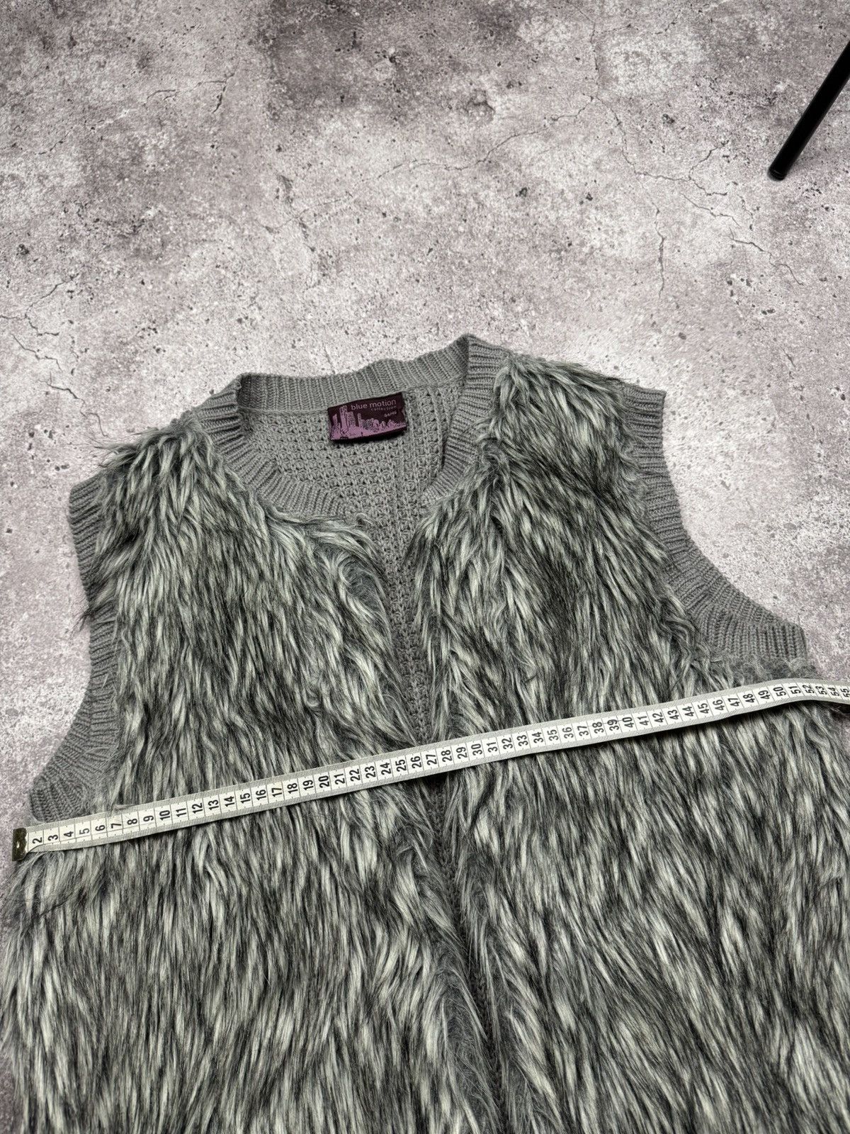 Japanese Brand AVANT GARDE Knitted Fur vest IfSixWasNine LGB Japan style Size ONE SIZE - 7 Thumbnail