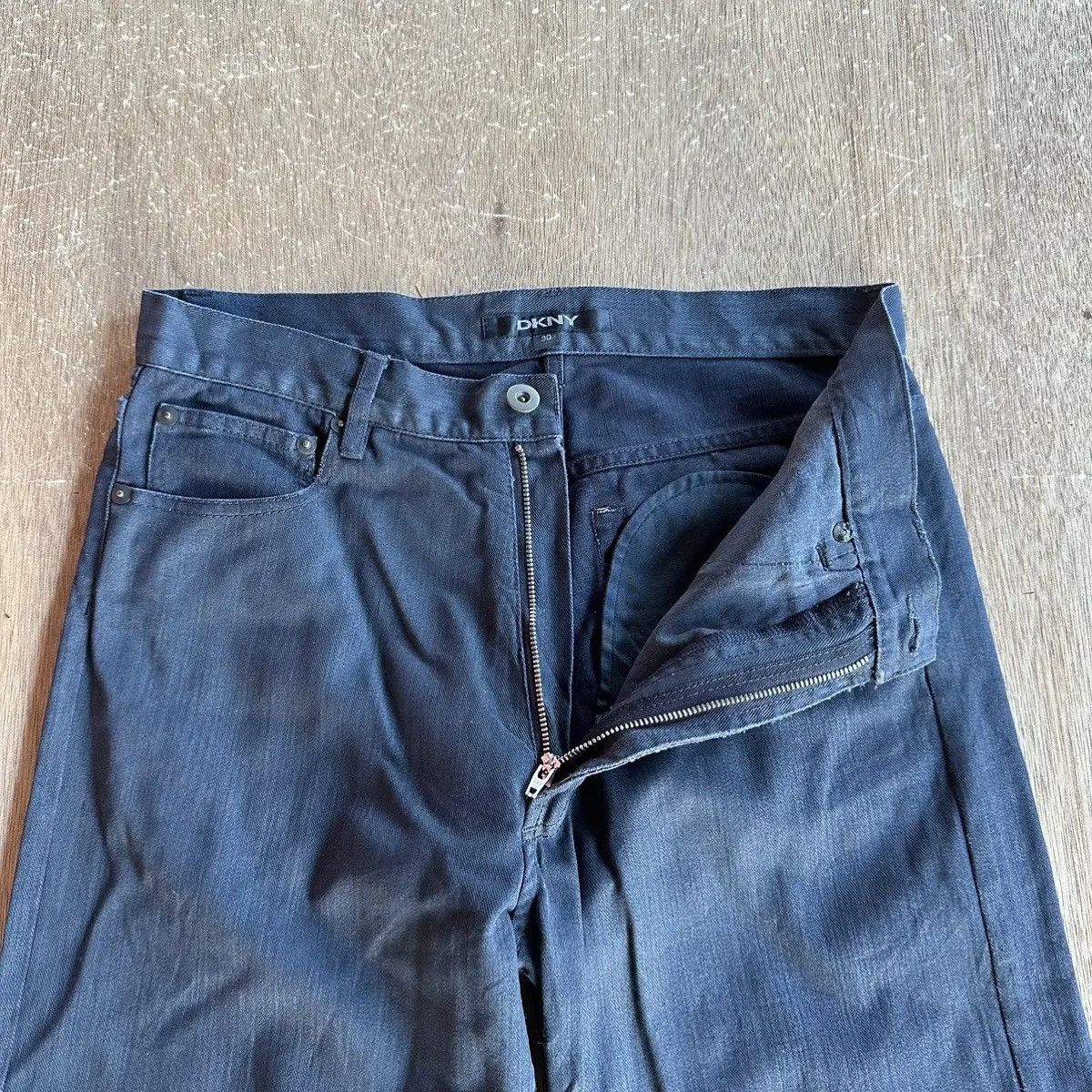 Donna Karan Y2K DKNY TROUSERS 5-POCKET JEANS BLANK JAPANESE VTG PANTS Size US 29 - 5 Thumbnail