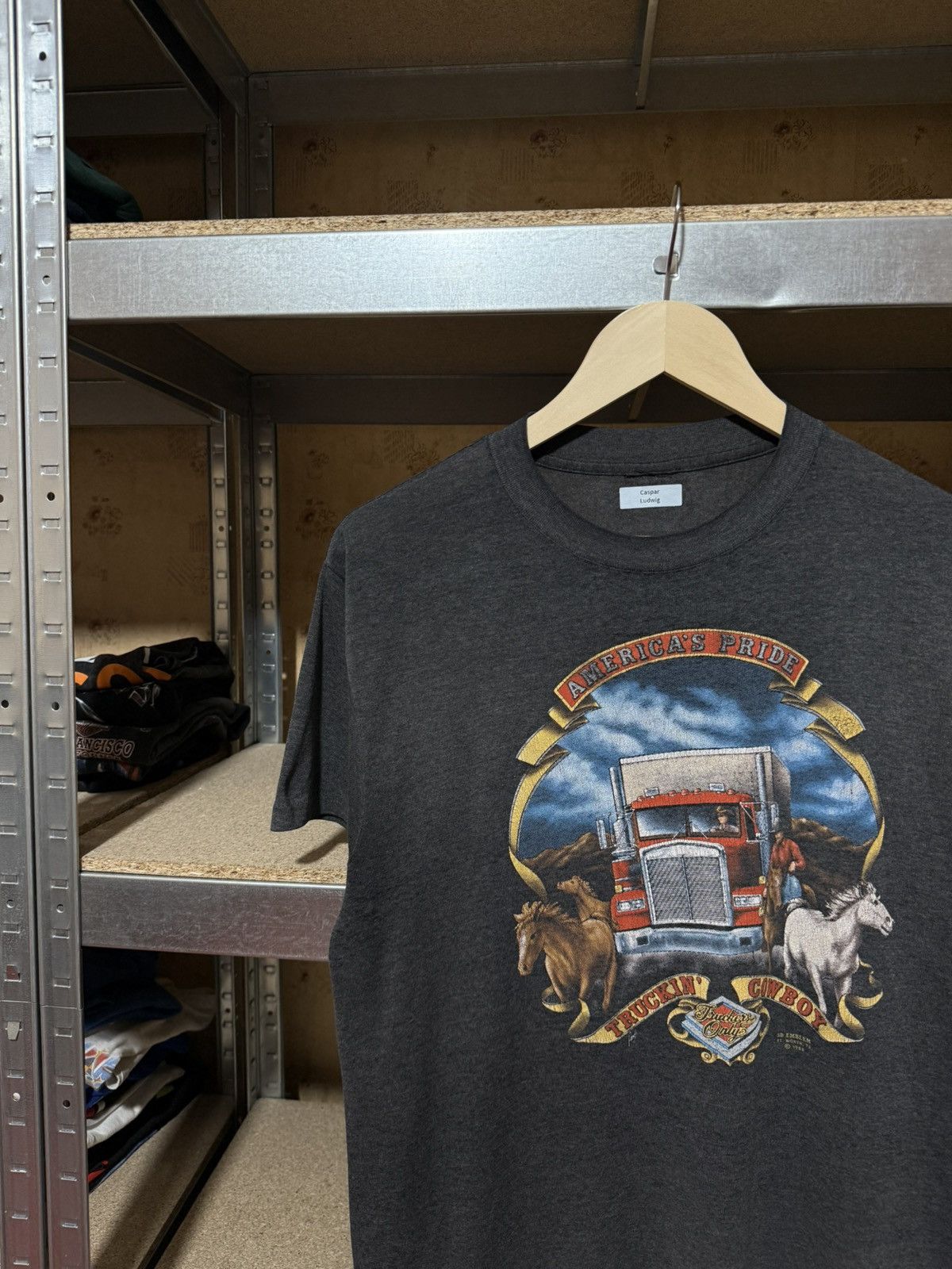 Harley Davidson × Vintage 1988 3D Emblem America’s Pride Truckin Cowboy Truckers Tee Size US M / EU 48-50 / 2 - 3 Thumbnail