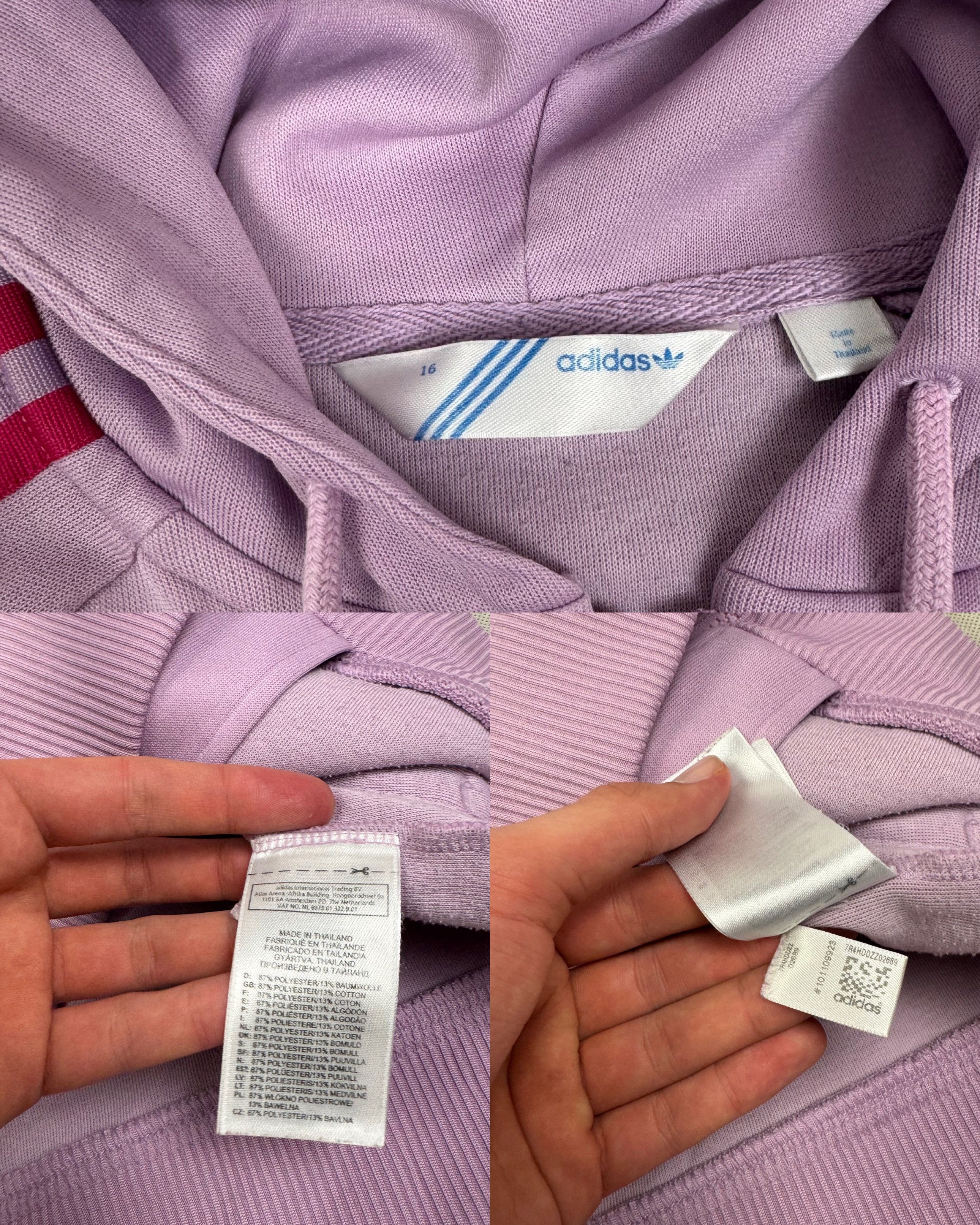 Adidas Adidas Womens Pink 3-Stripes Trefoil Logo Full Zip Hoodie Size S / US 4 / IT 40 - 2 Thumbnail