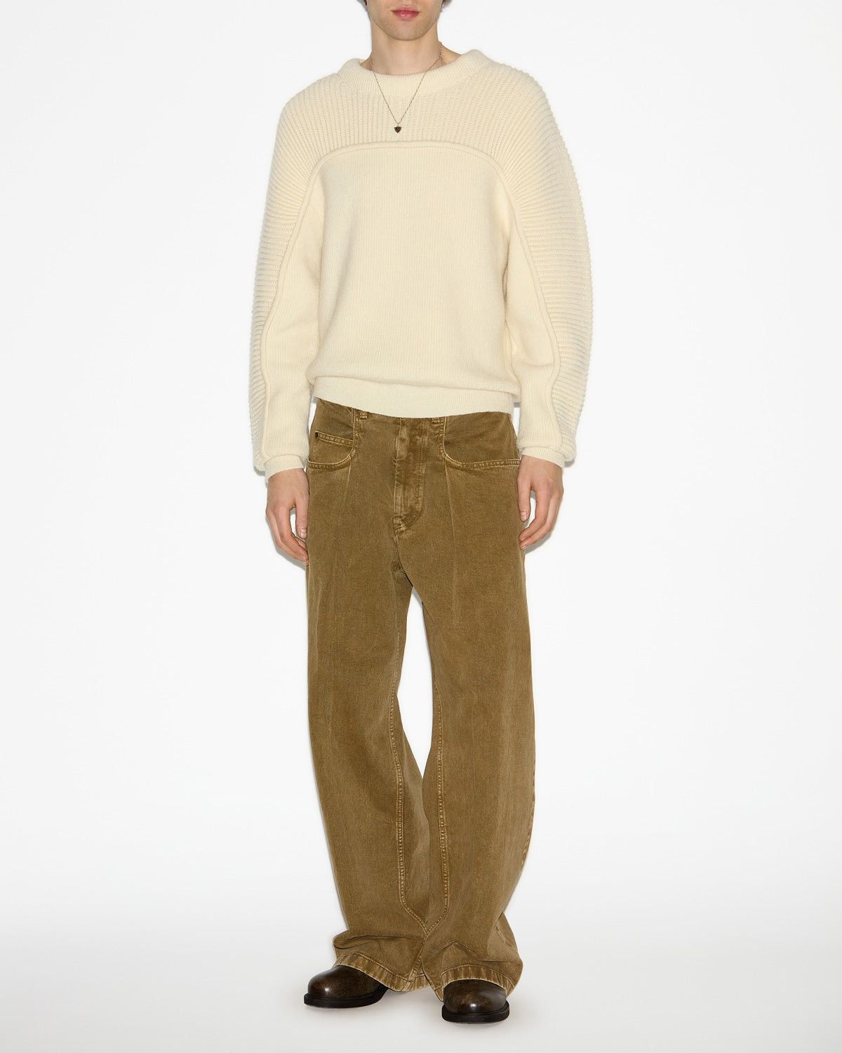 Isabel Marant Alcolin ribbed wool sweater green/khaki Size US M / EU 48-50 / 2 - 7 Thumbnail