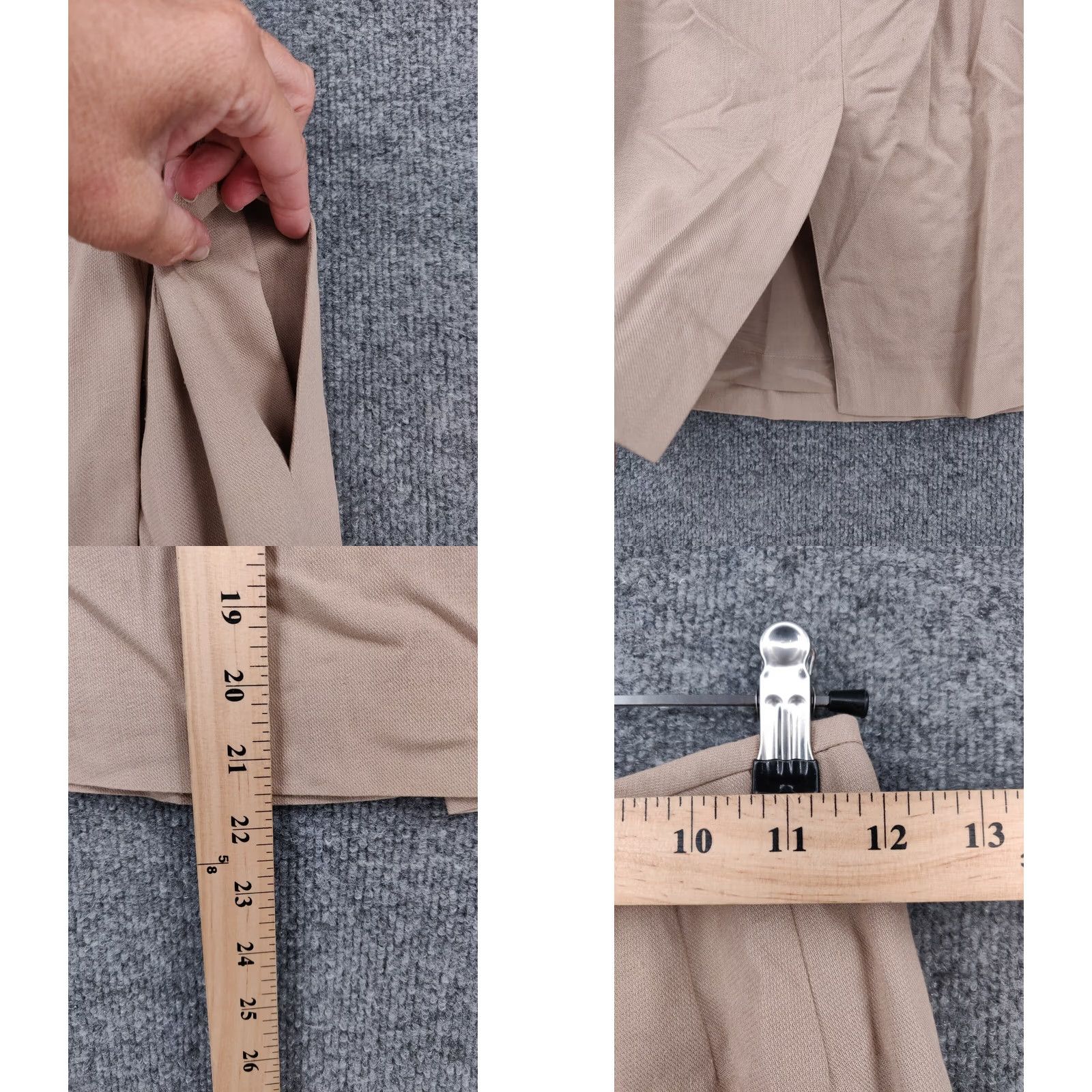 Liz Claiborne Liz Claiborne Skirt Womens 2P A-Line Knee Length Brown Zipper Lined Pockets Slit Venture Size 26" / US 2 / IT 38 - 8 Thumbnail