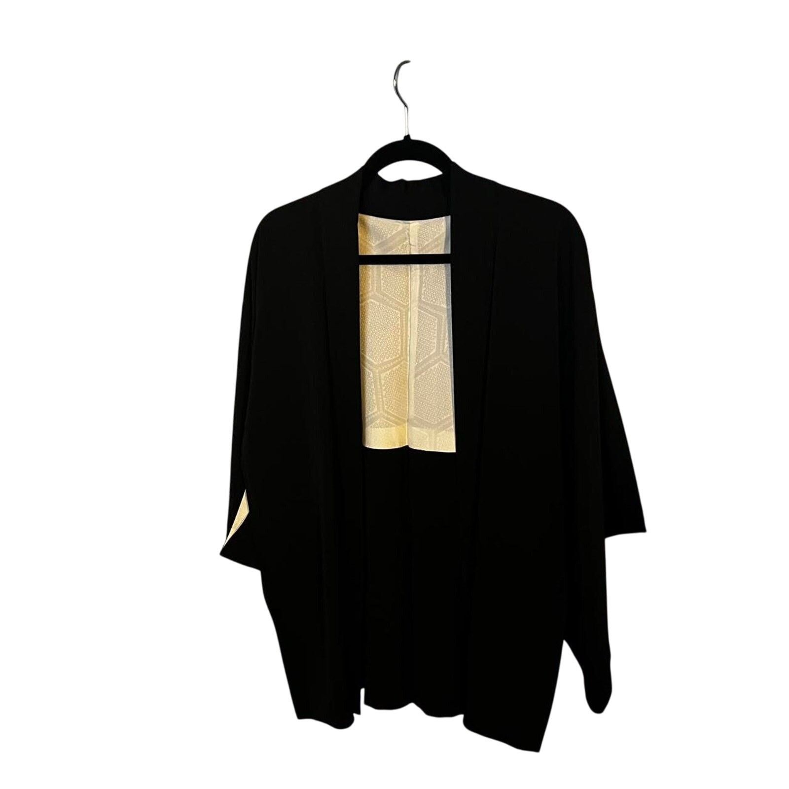Other Japanese Haori Black Silk Dragons Japanese Kimono Jacket Size US L / EU 52-54 / 3 - 6 Thumbnail