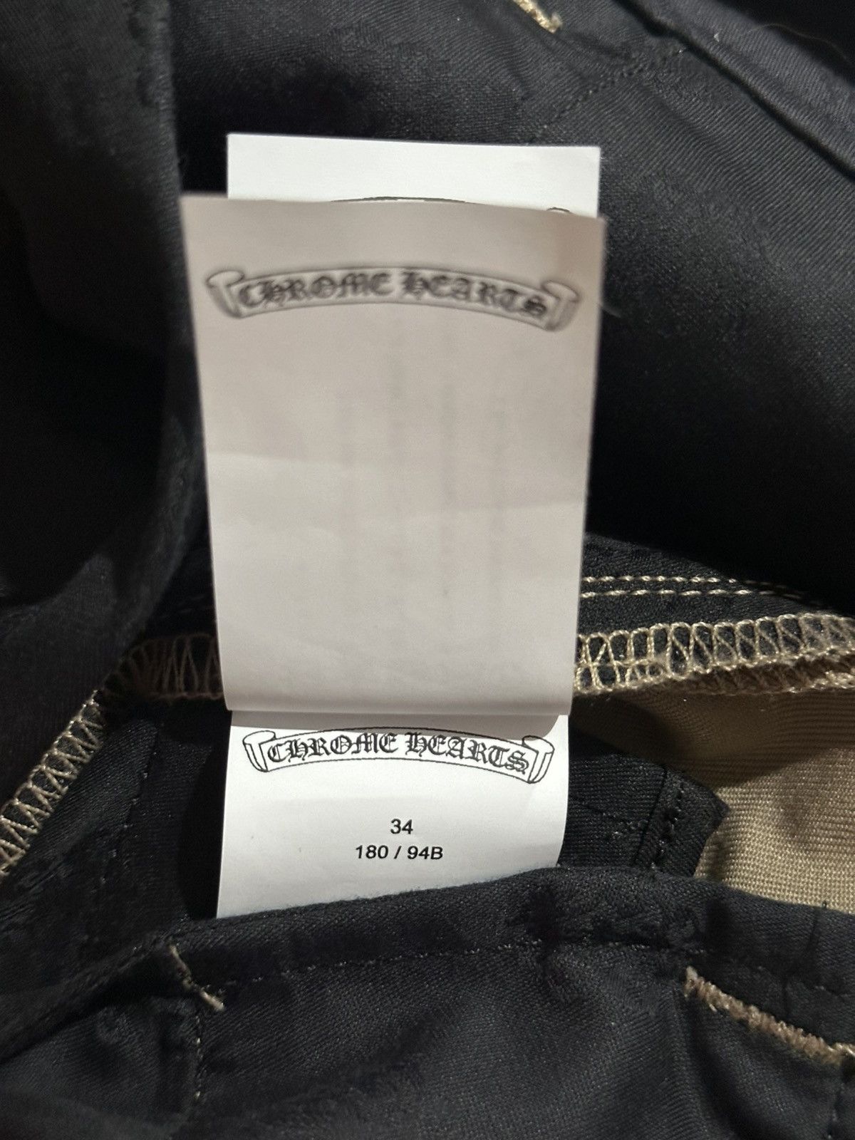 Chrome Hearts Chrome Hearts Tan Black Checkered Cross Patch Chinos Size US 34 / EU 50 - 12 Thumbnail