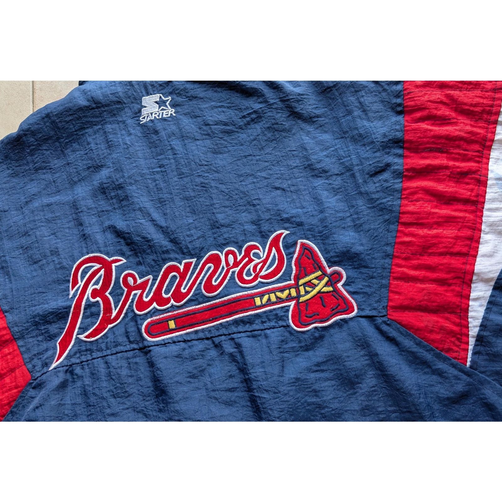 Starter Atlanta Braves 90s STARTER puffer 1/2 TOMAHAWK navy MLB vtg Size US M / EU 48-50 / 2 - 3 Thumbnail
