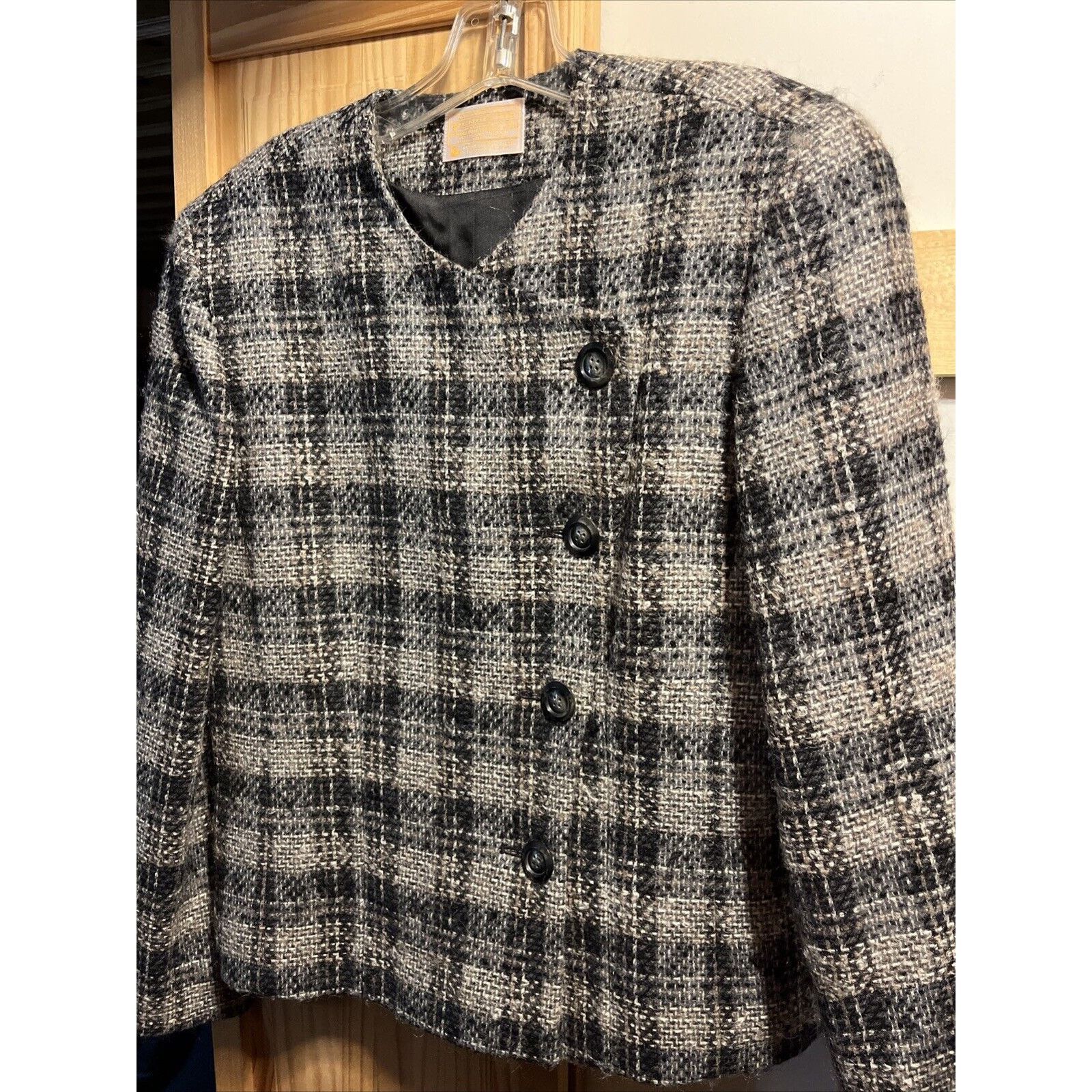 Pendleton Pendleton VTG Womens Size 8 Gray Coat Wool LS 4 Button Tweed Size M / US 6-8 / IT 42-44 - 5 Thumbnail