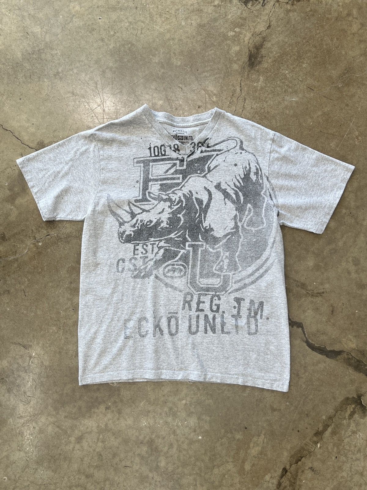 Ecko Unltd. × Vintage Ecko Y2k Early 2000s Tee Vneck Small Size US S / EU 44-46 / 1 - 2 Thumbnail