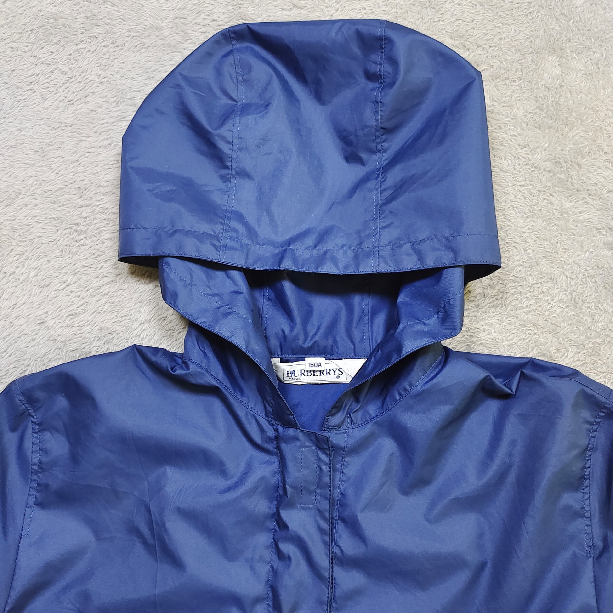 Burberry Burberrys Blue Nylon Anorak Jacket Kids Pullover Windbreaker Size US XXS / EU 40 - 2 Thumbnail