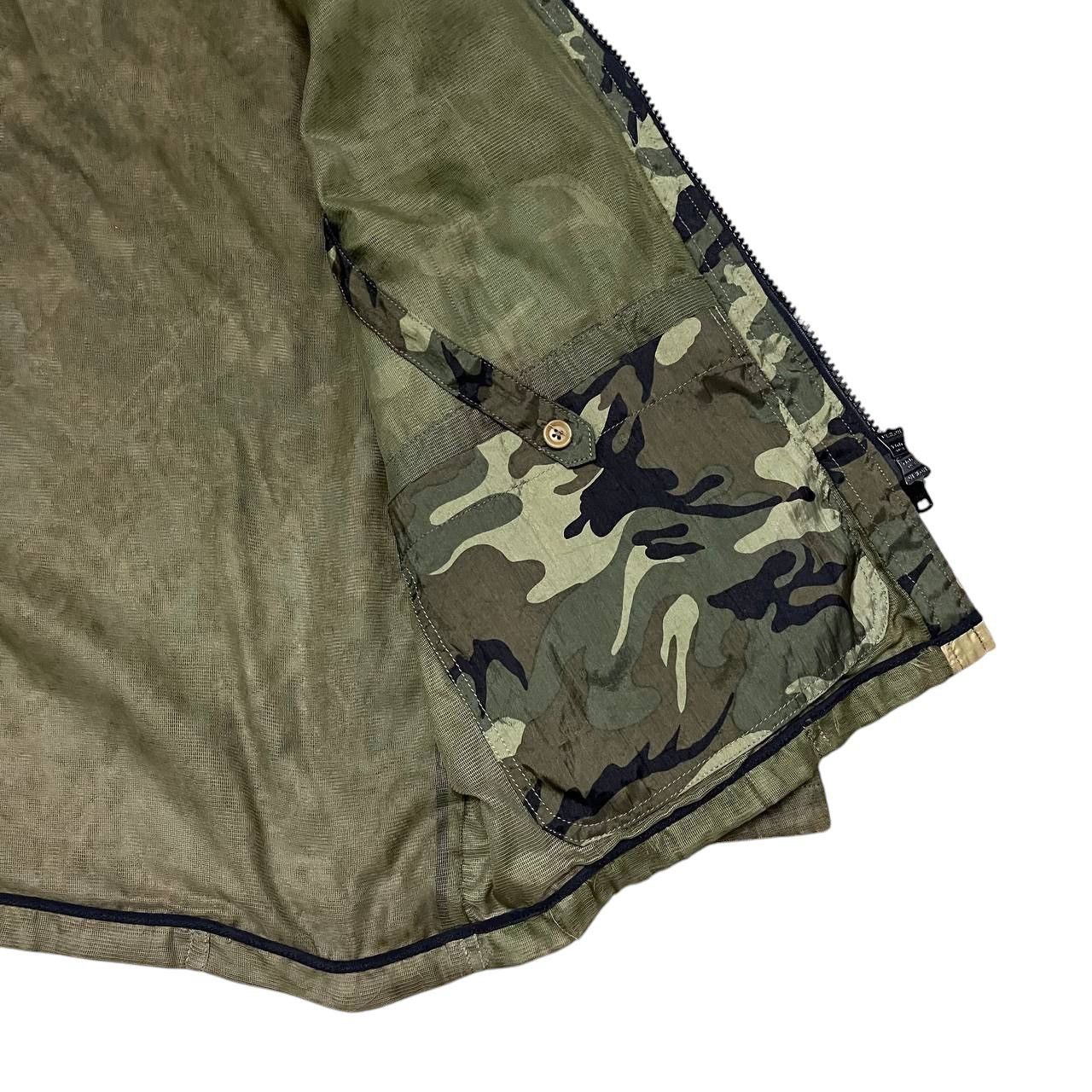 Japanese Brand Vintage 90’s Jipijapa Camo Mesh Jacket Mosquito Full Zipper Size US M / EU 48-50 / 2 - 8 Thumbnail