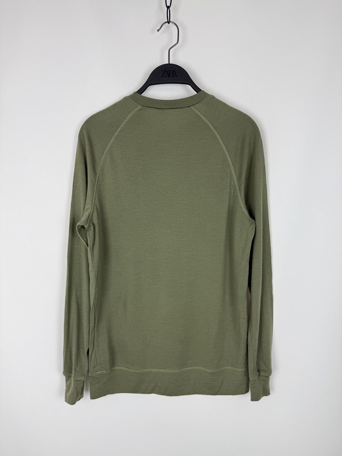 Unbound Merino Unbound Merino Wool Green Crewneck Long Sleeve Shirt S Size US S / EU 44-46 / 1 - 4 Thumbnail