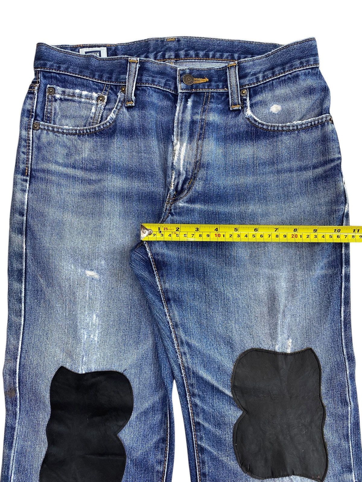 Edwin Edwin Faded Blue Wash Style Patched Distress Loose Jeans Size US 32 / EU 48 - 8 Thumbnail