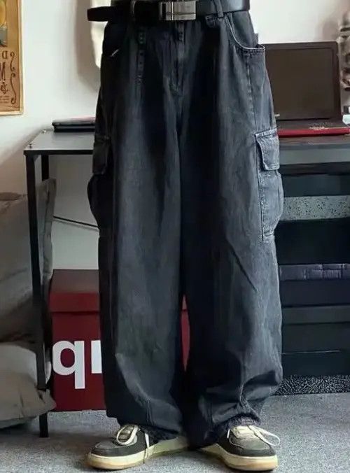 Japanese Brand Midori x Nana Japstyle Street Baggy Jeans Size US 34 / EU 50 - 2 Thumbnail